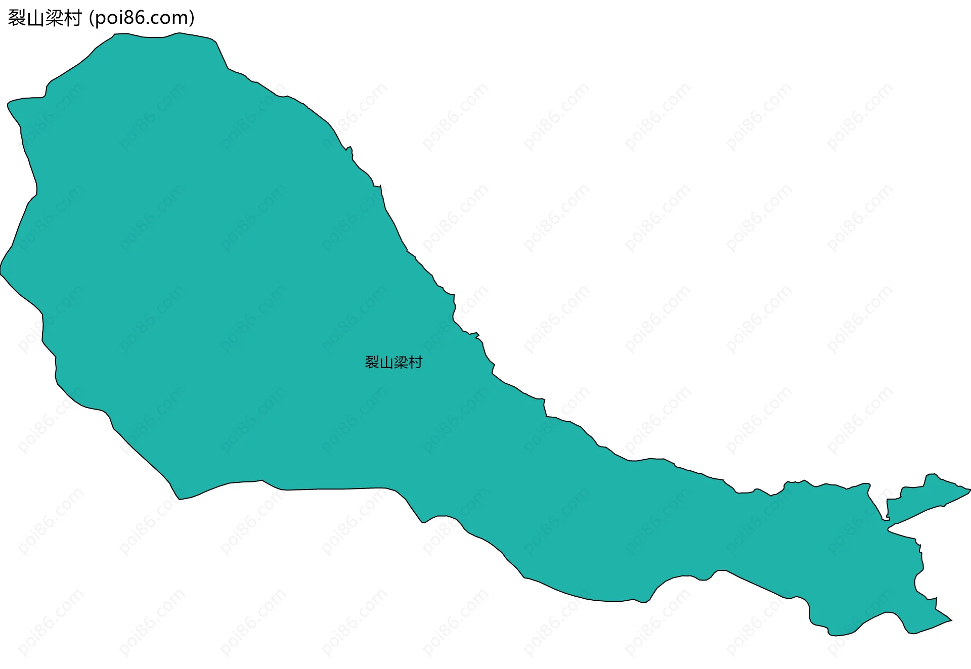 裂山梁村边界地图