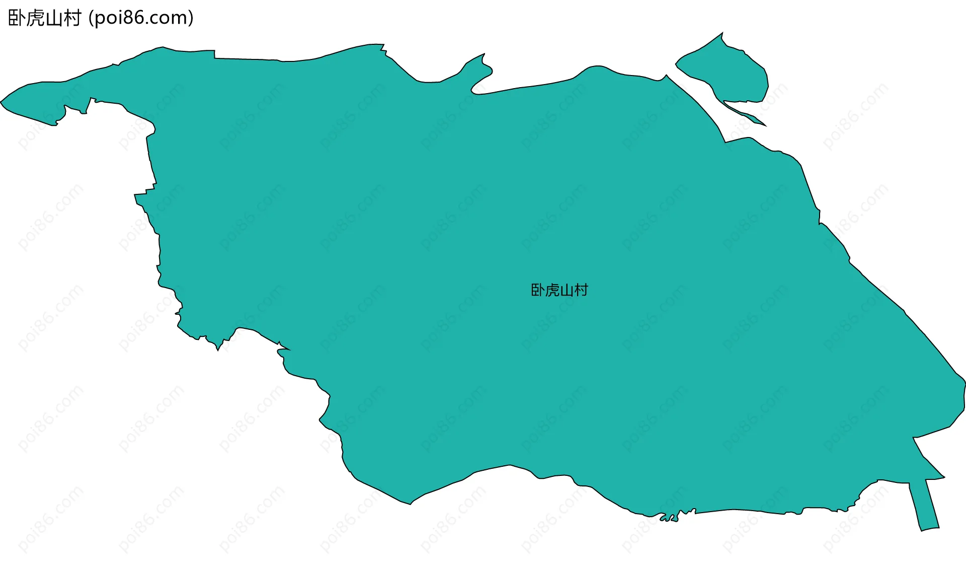 卧虎山村边界地图