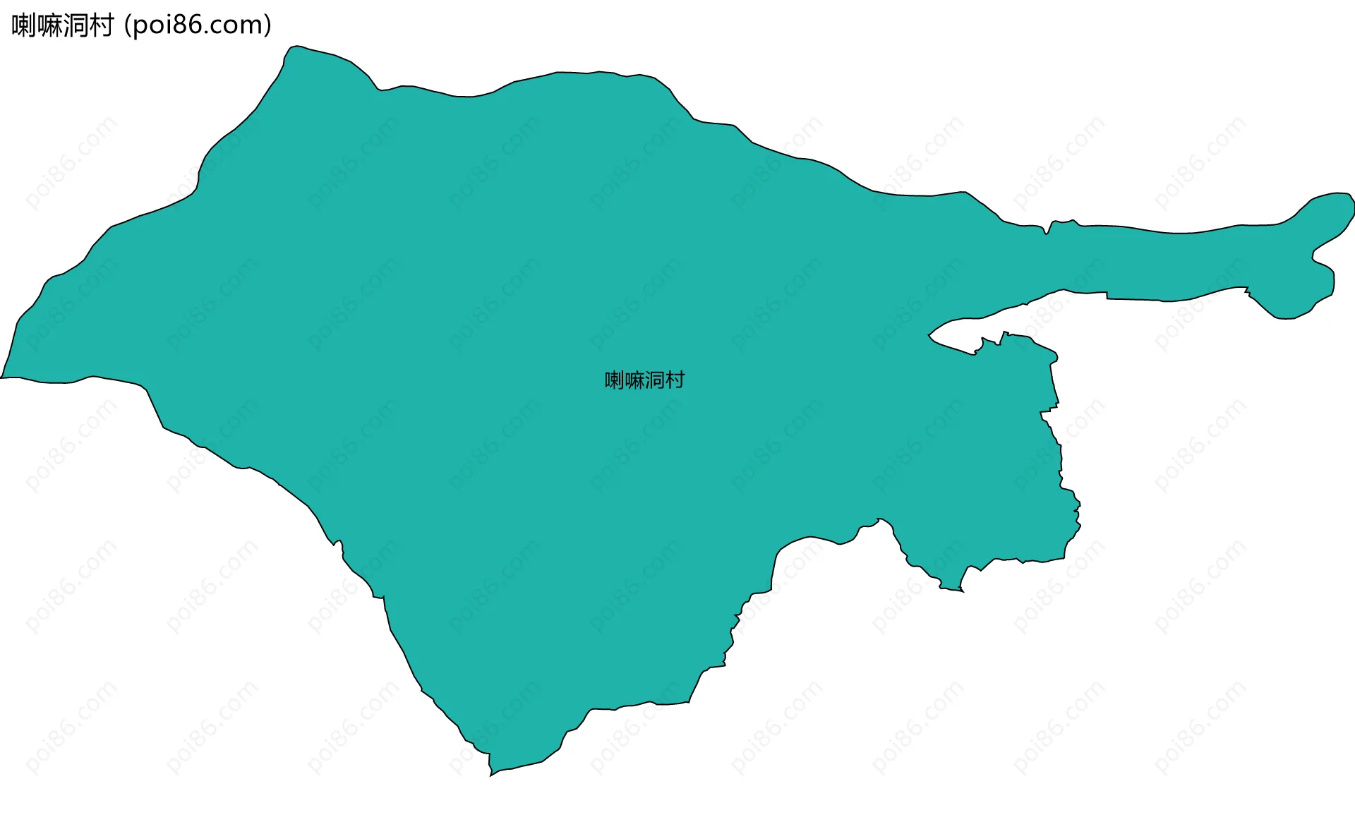 喇嘛洞村边界地图