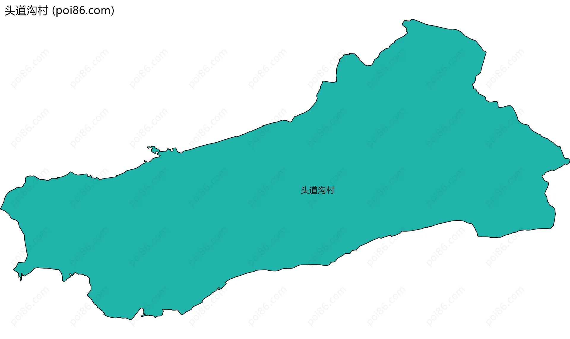 头道沟村边界地图