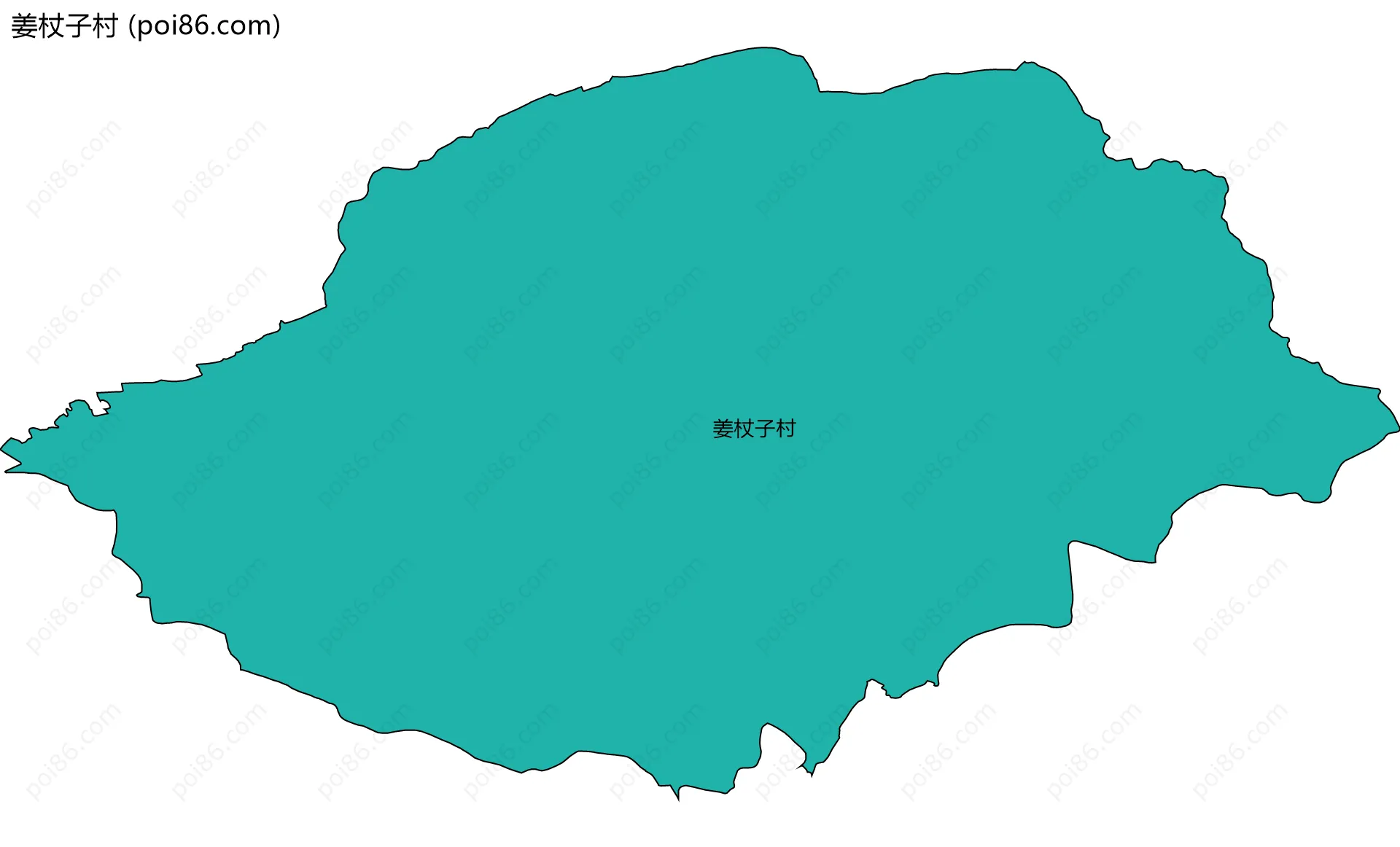 姜杖子村边界地图