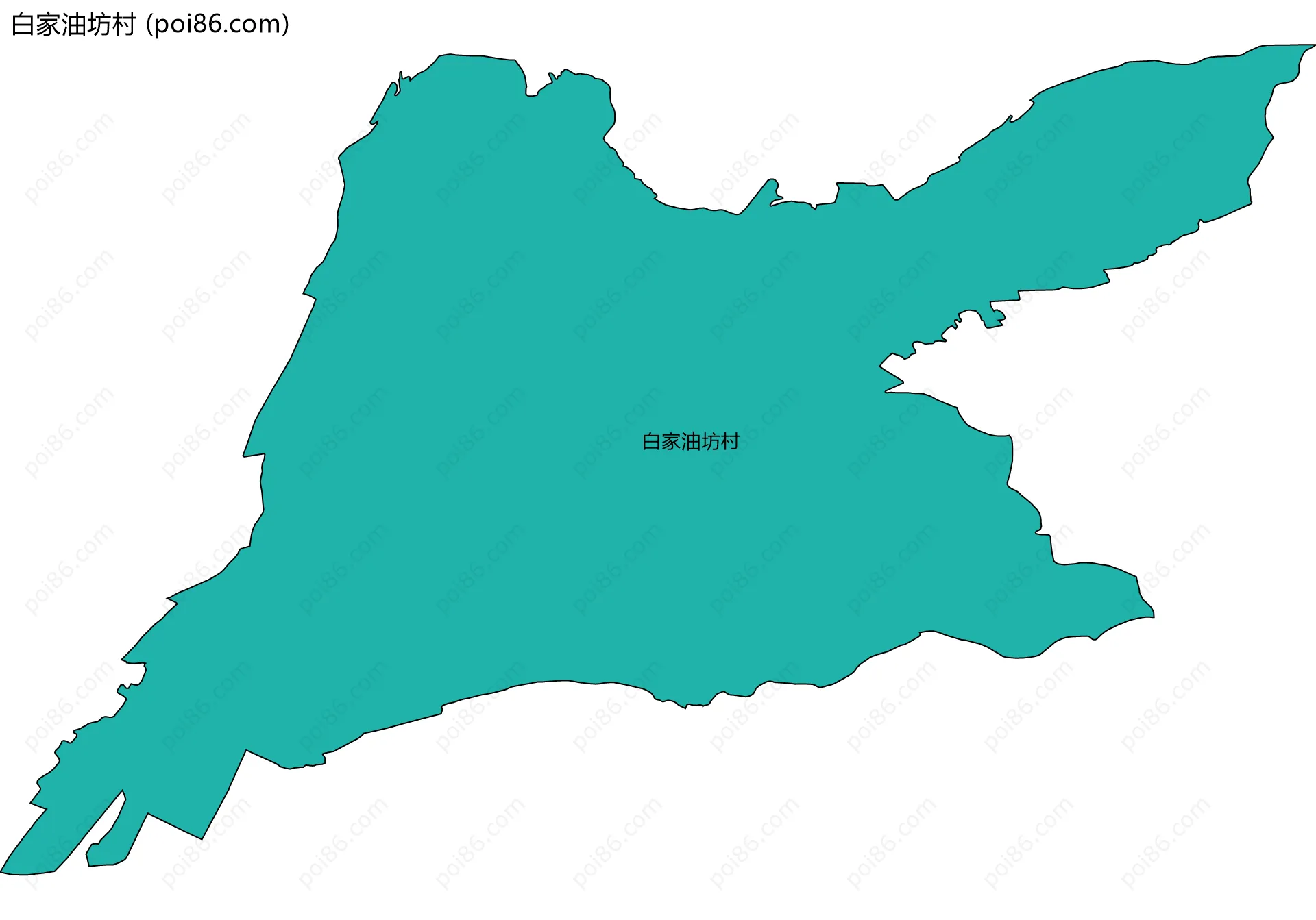 白家油坊村边界地图