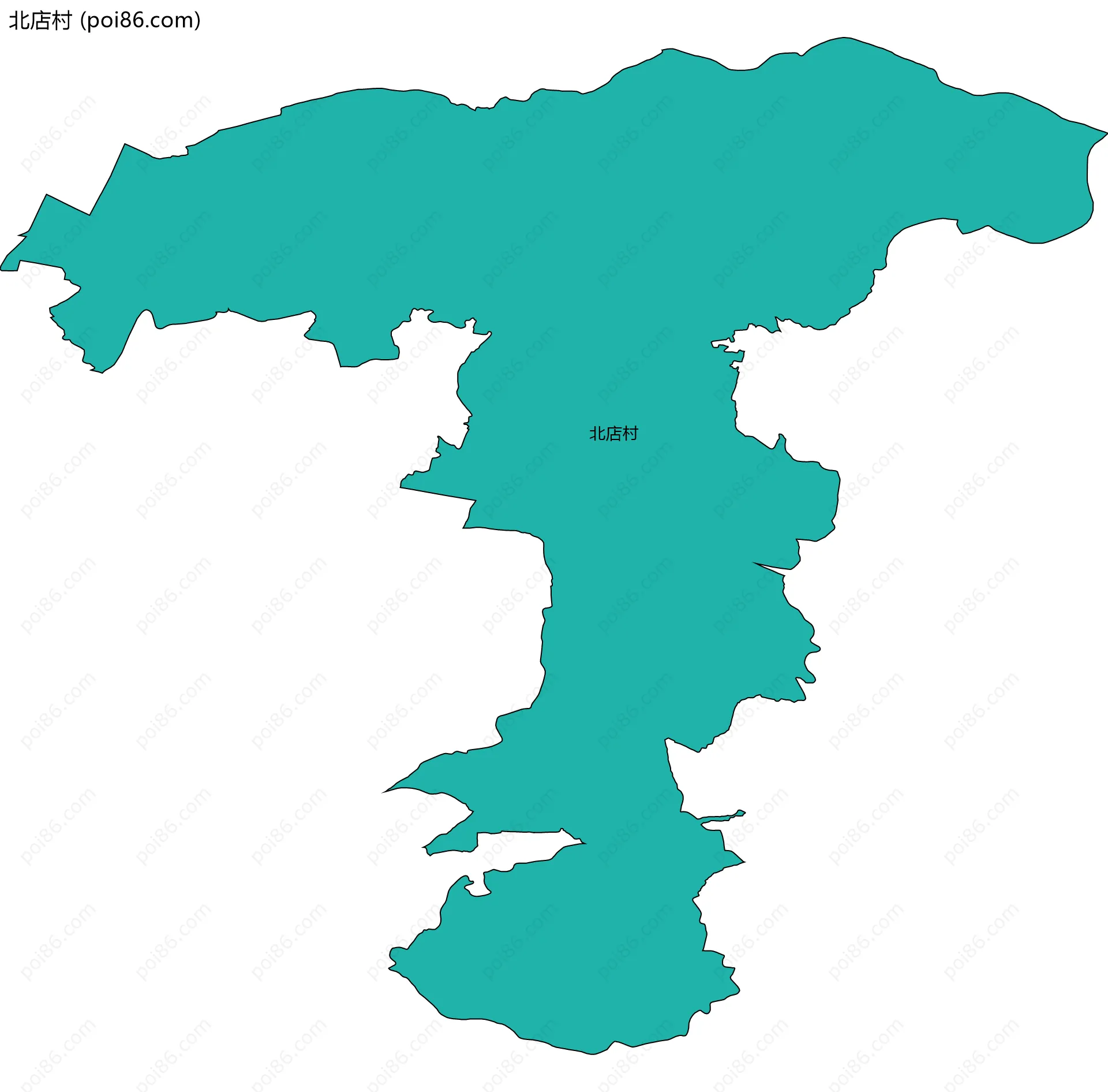 北店村边界地图