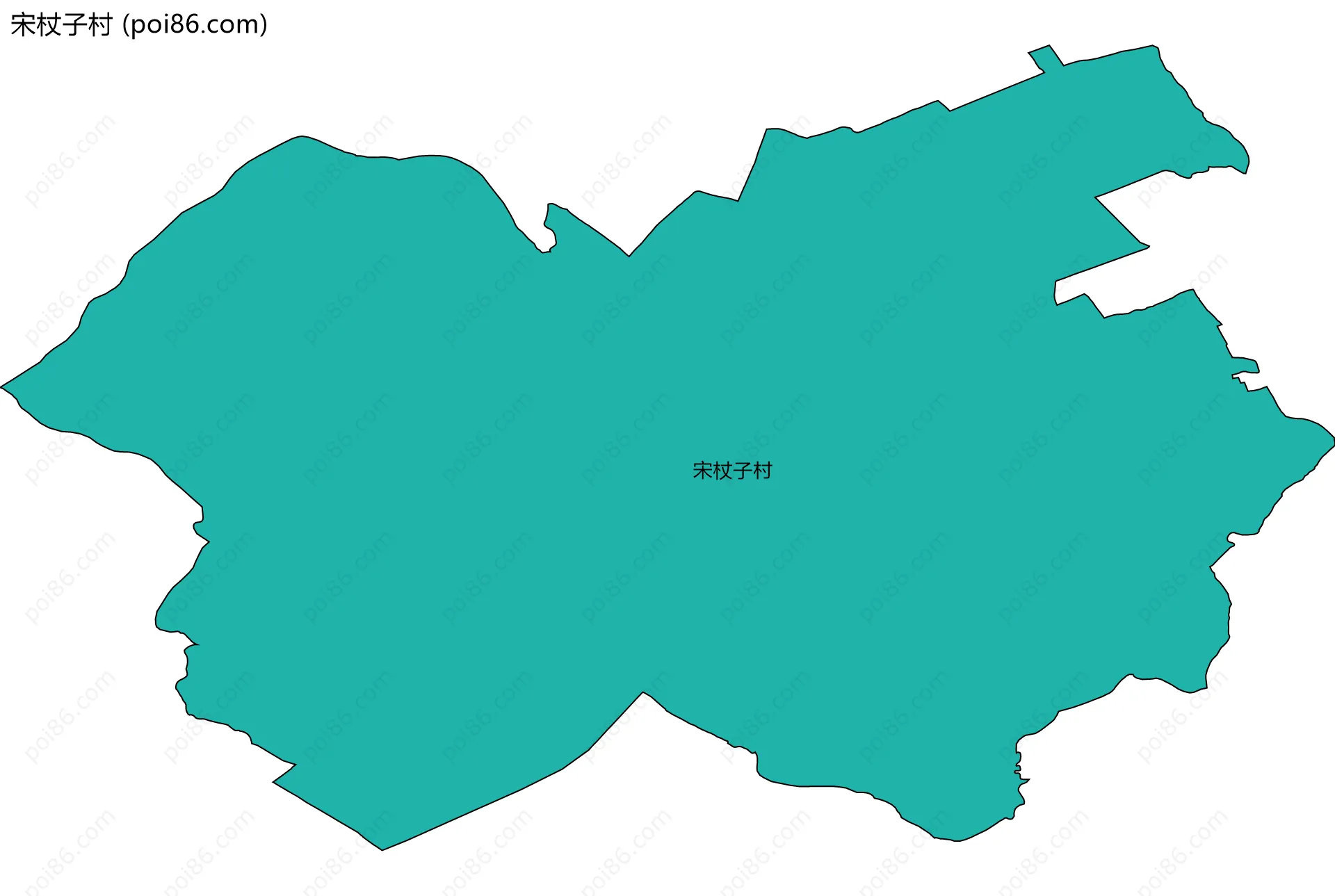 宋杖子村边界地图