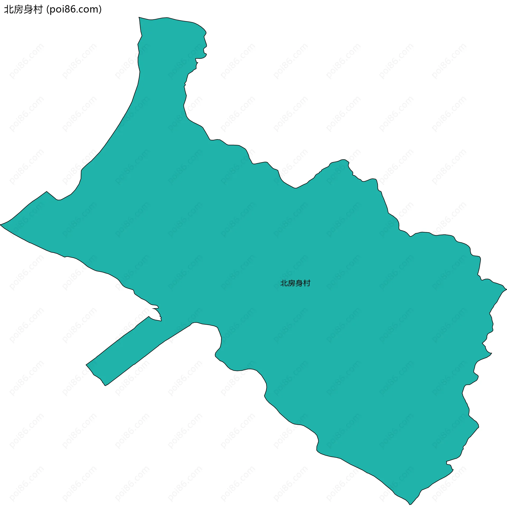 北房身村边界地图