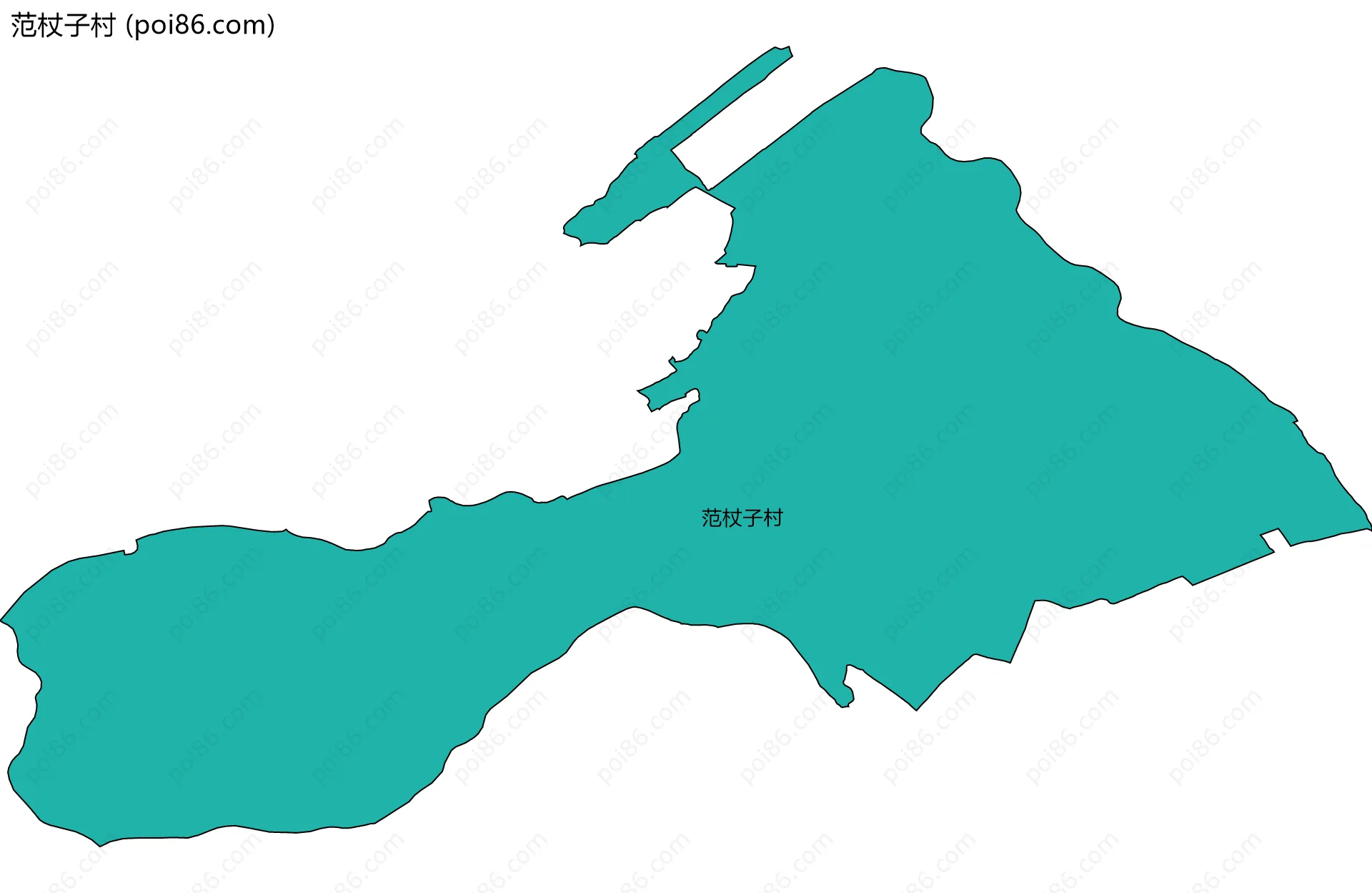 范杖子村边界地图