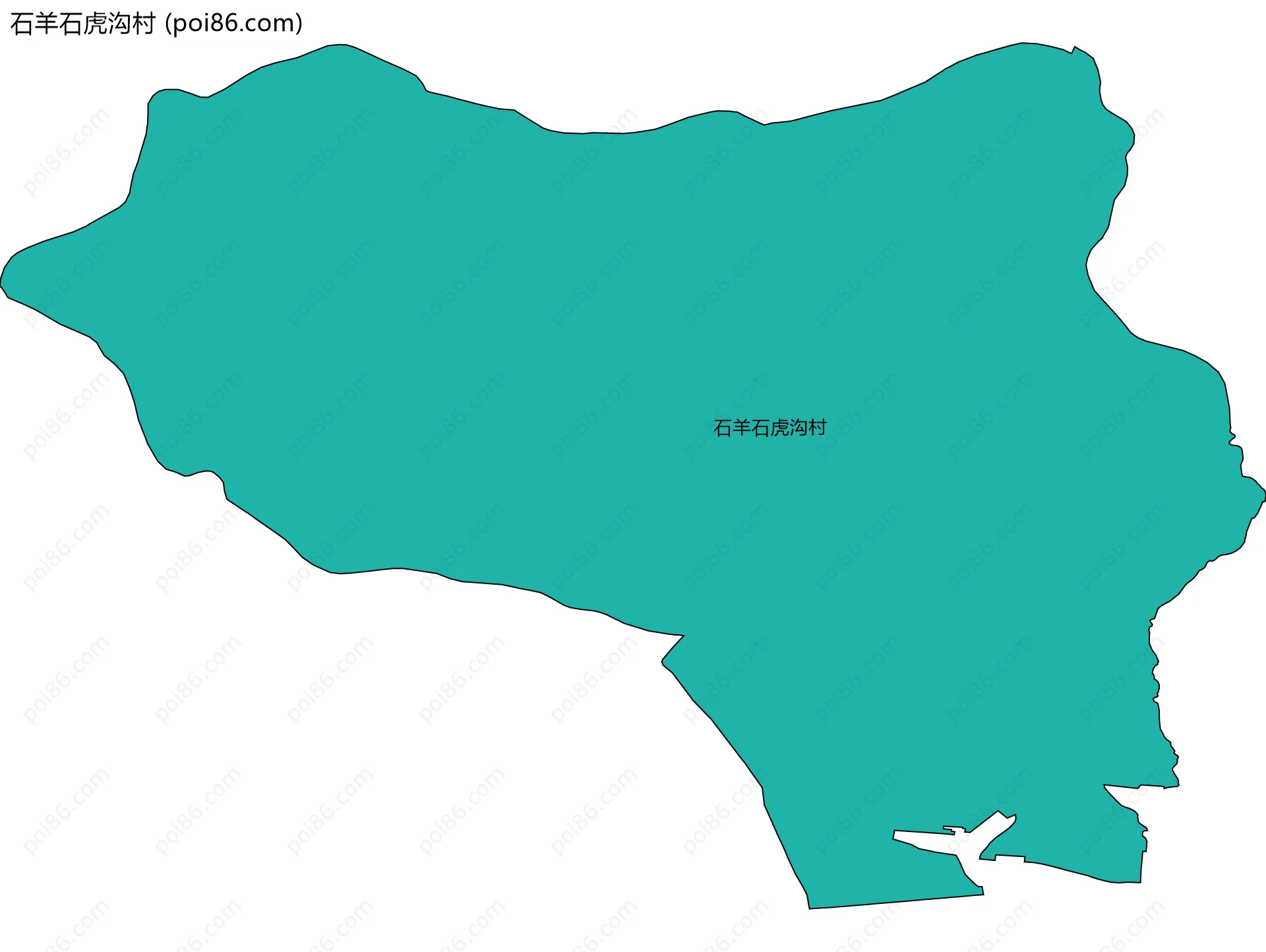 石羊石虎沟村边界地图