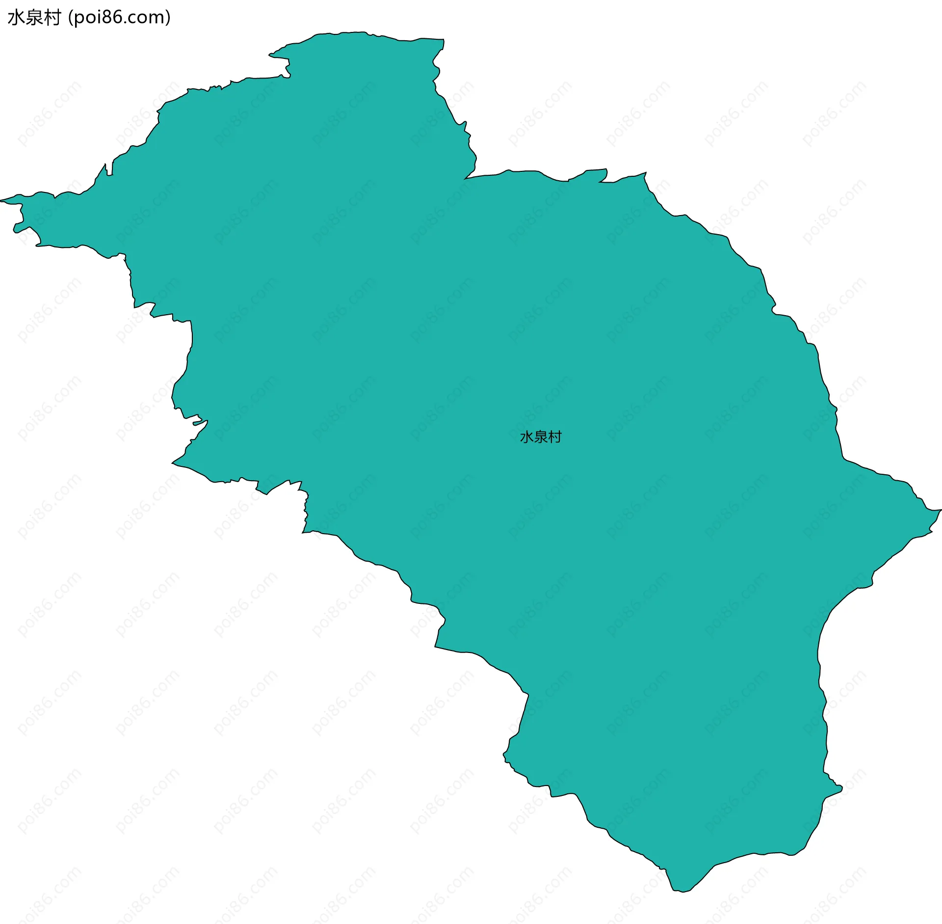 水泉村边界地图