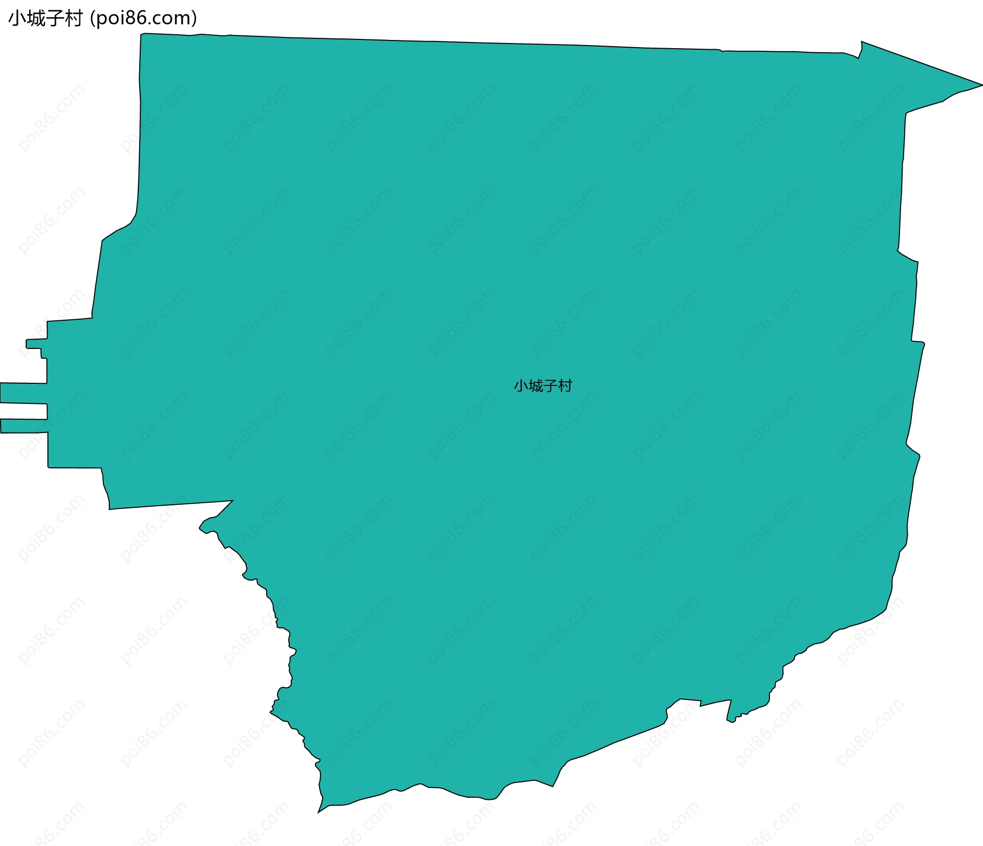 小城子村边界地图
