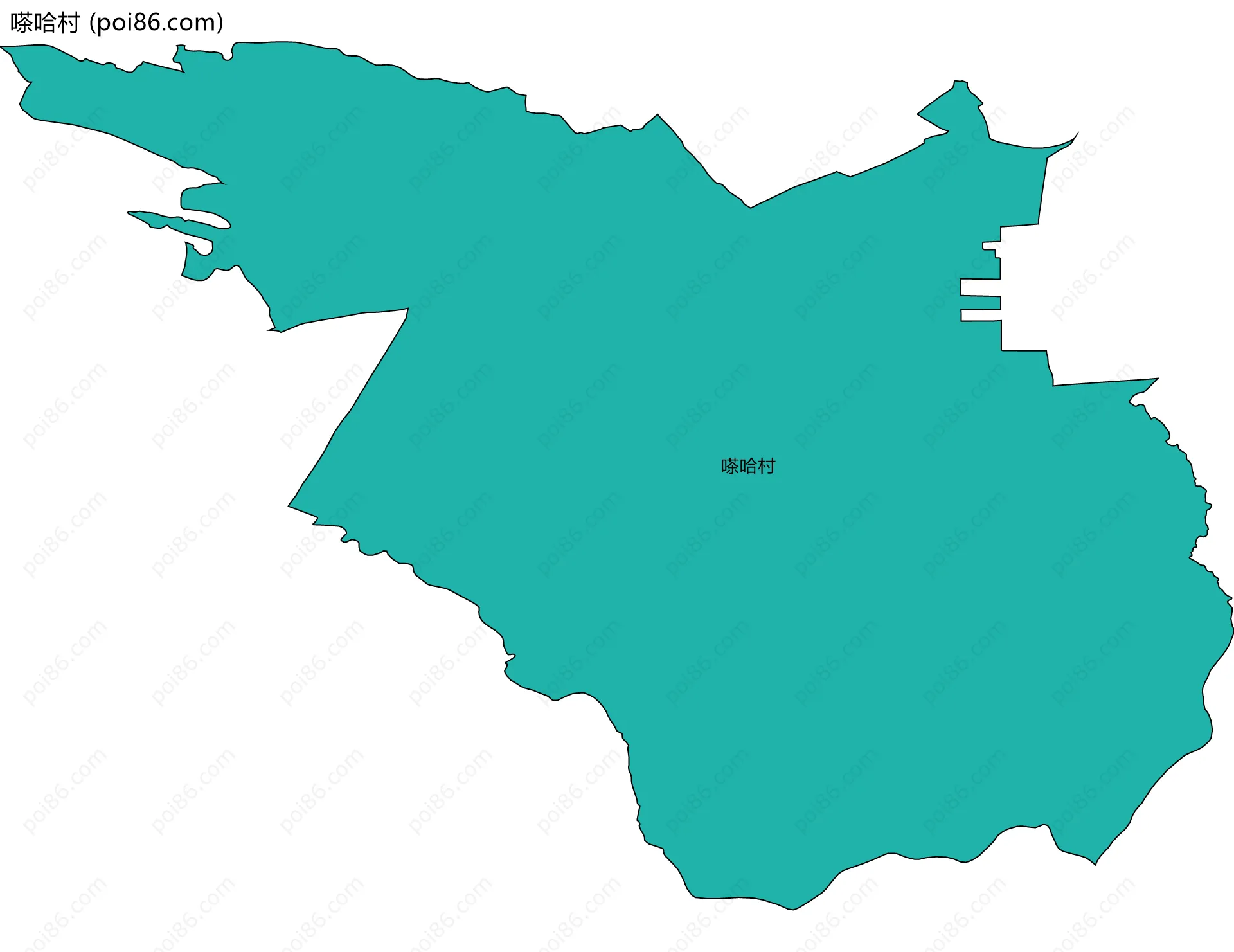 嗏哈村边界地图