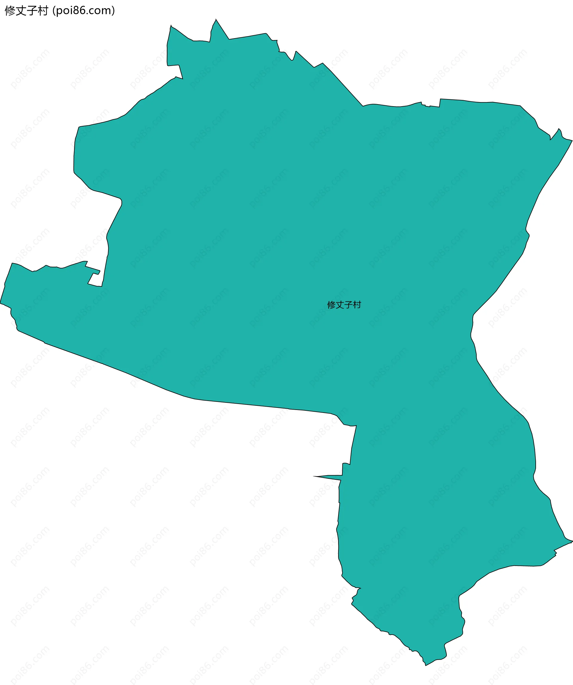 修丈子村边界地图