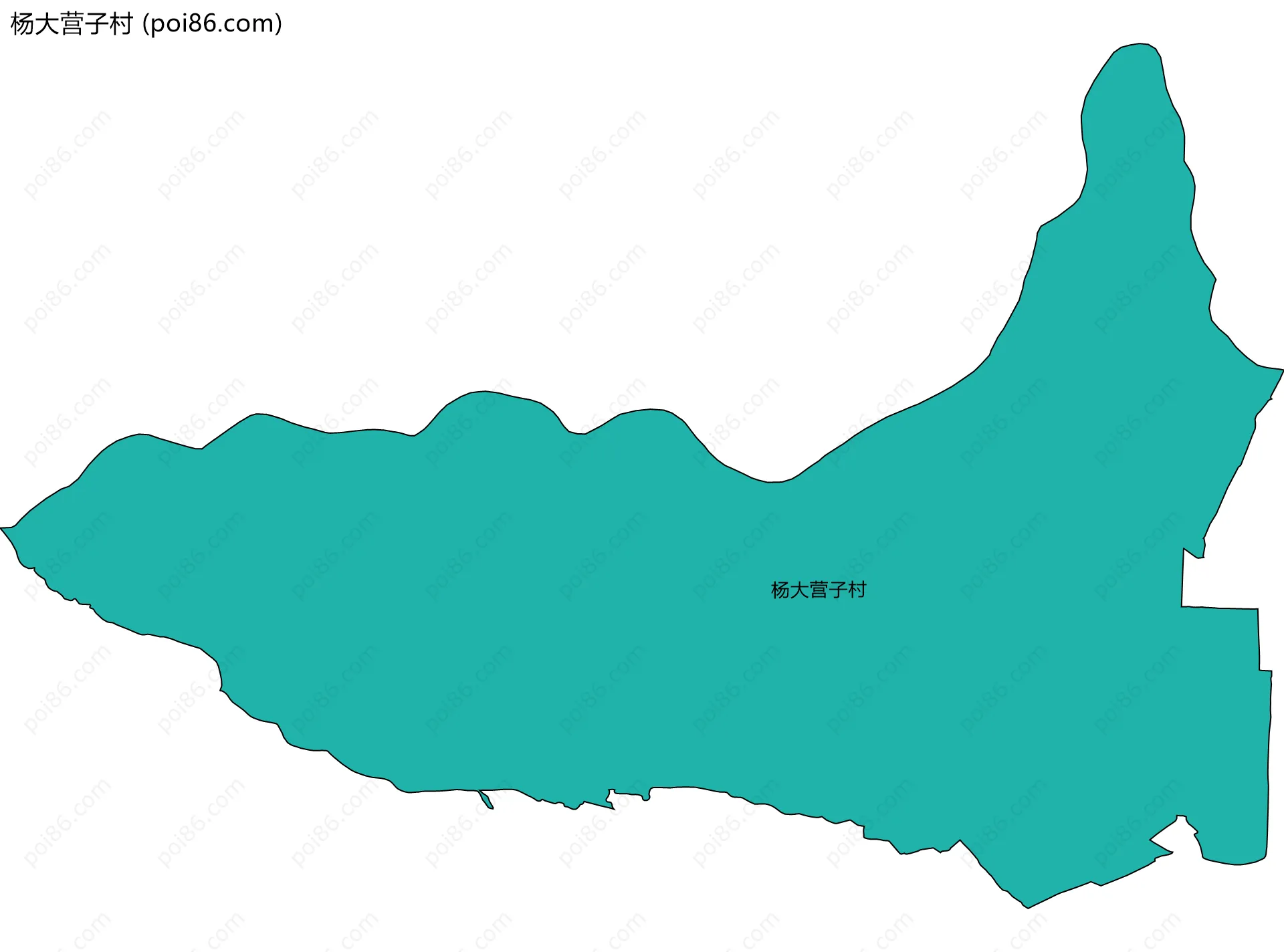 杨大营子村边界地图