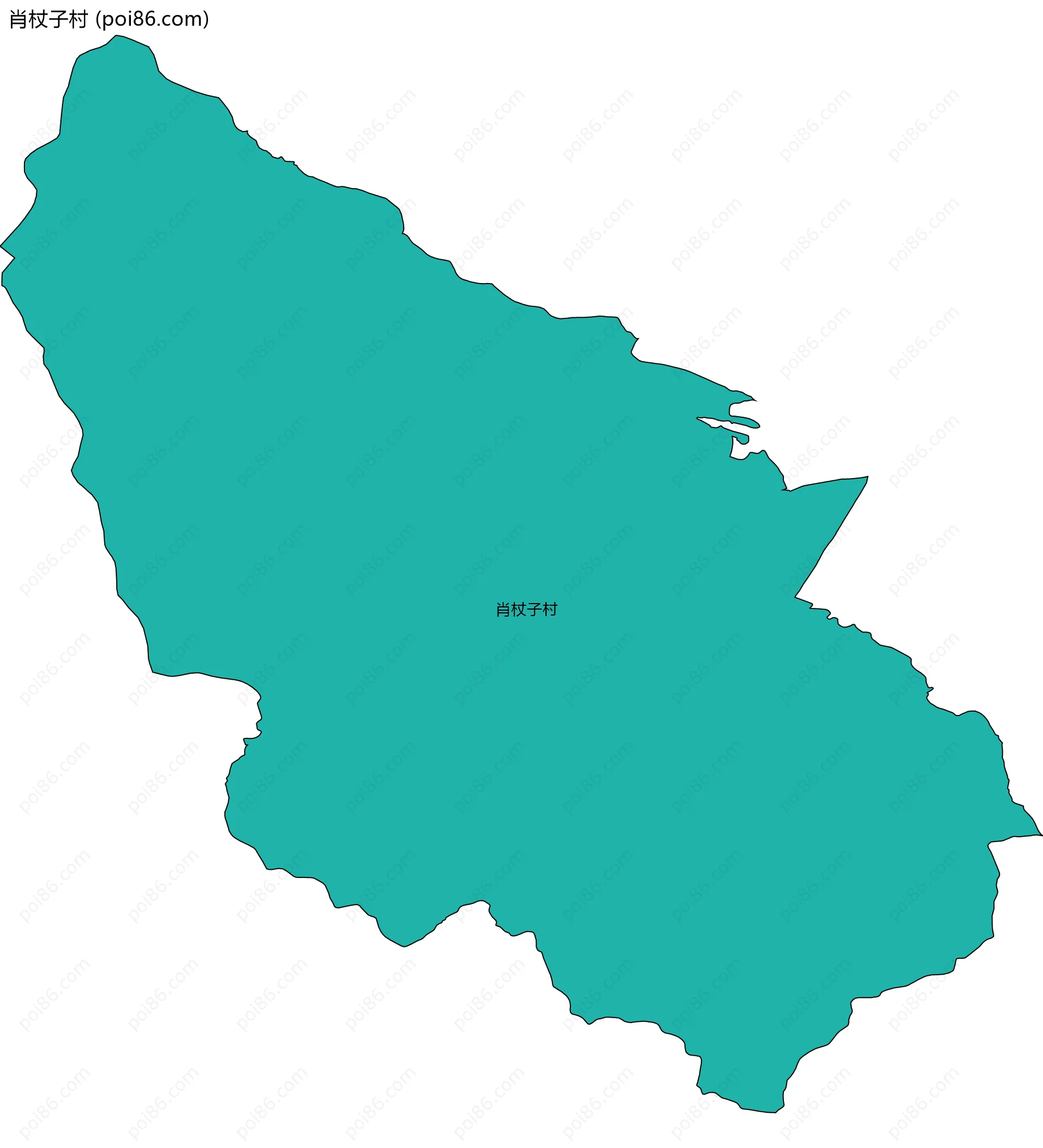 肖杖子村边界地图