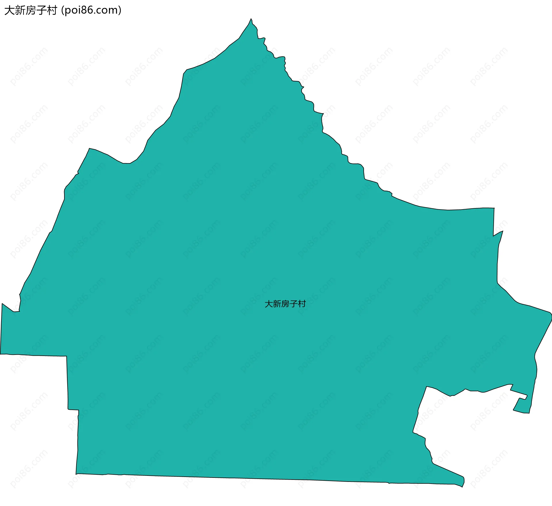 大新房子村边界地图