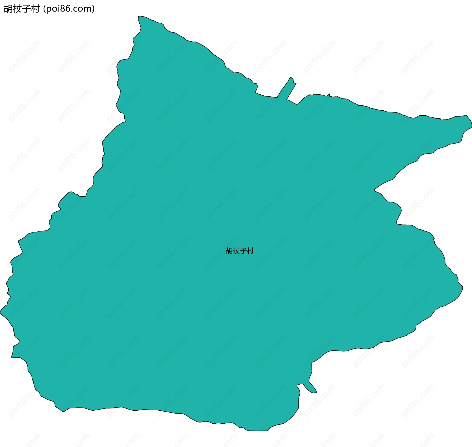 胡杖子村边界地图