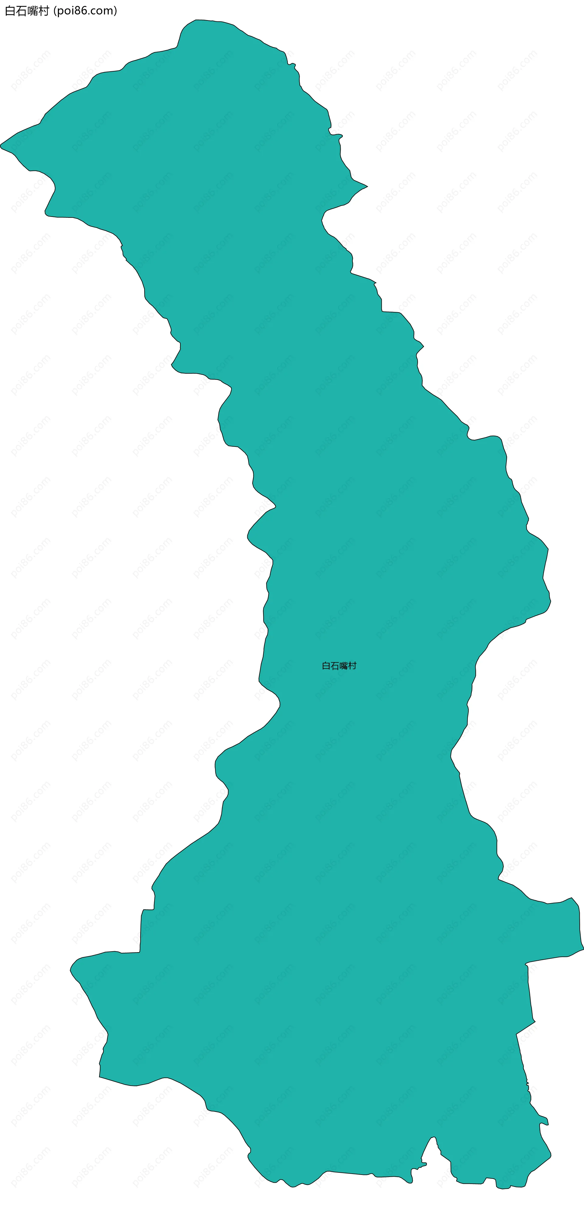 白石嘴村边界地图