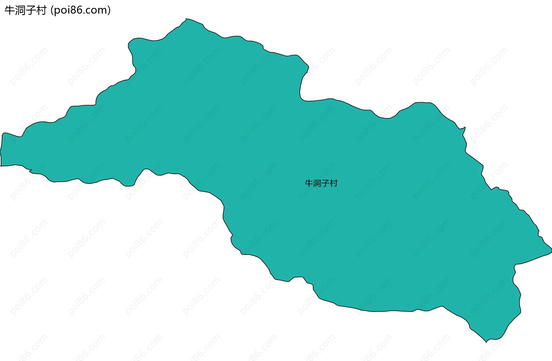 牛洞子村边界地图