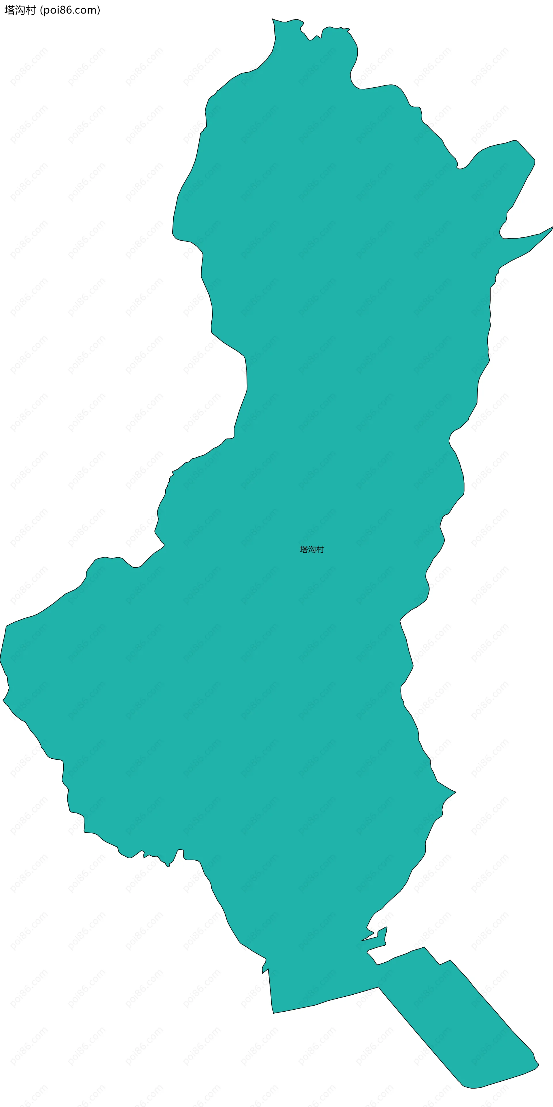 塔沟村边界地图