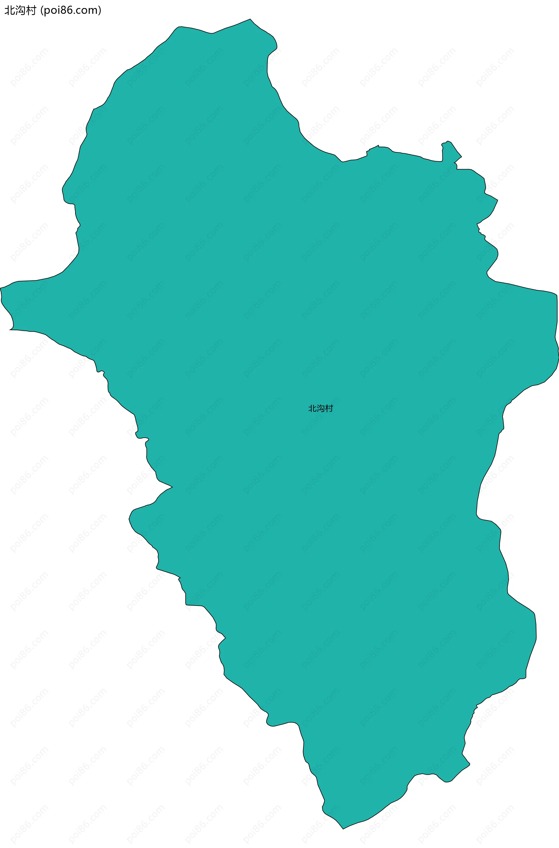 北沟村边界地图