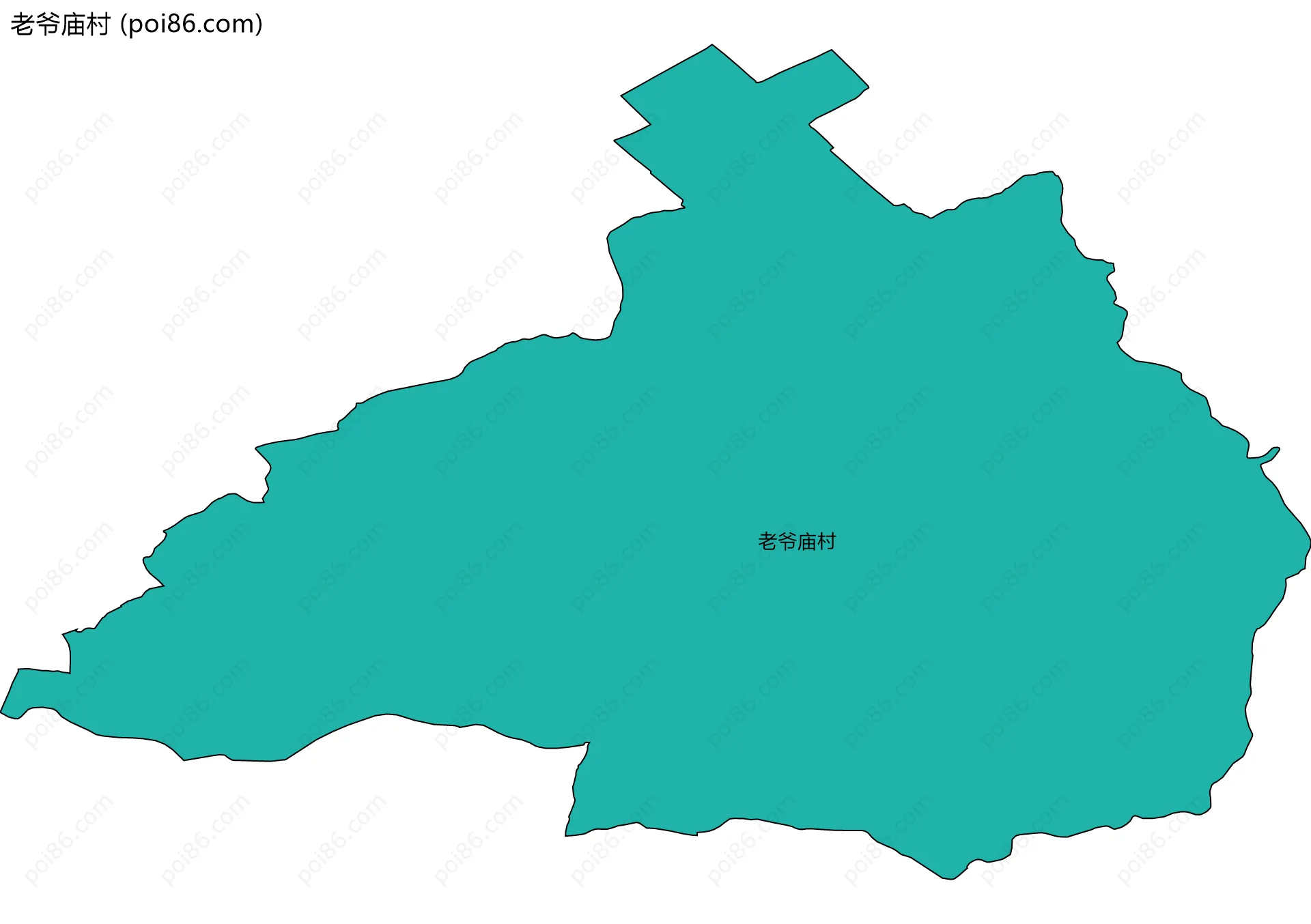 老爷庙村边界地图