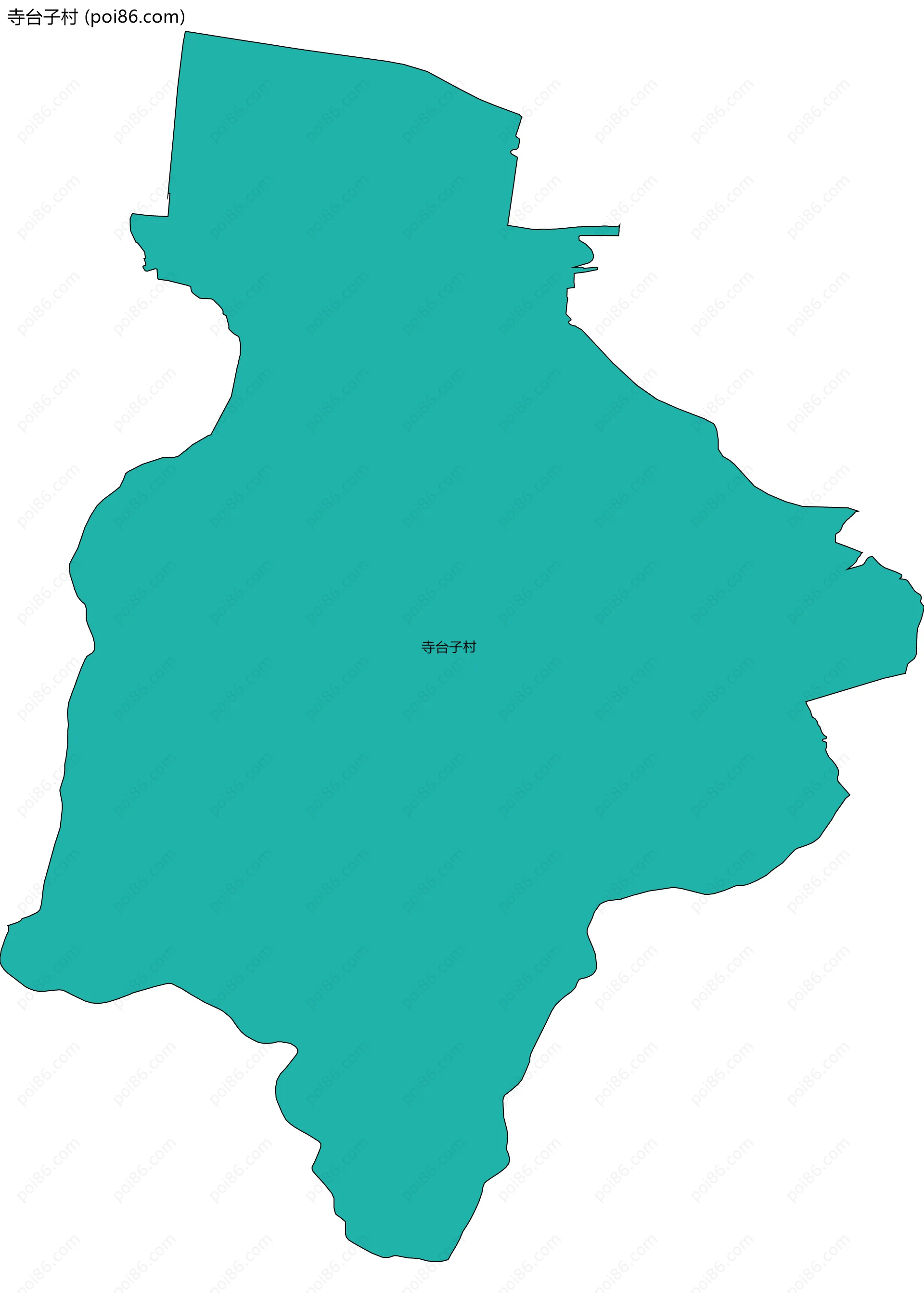 寺台子村边界地图