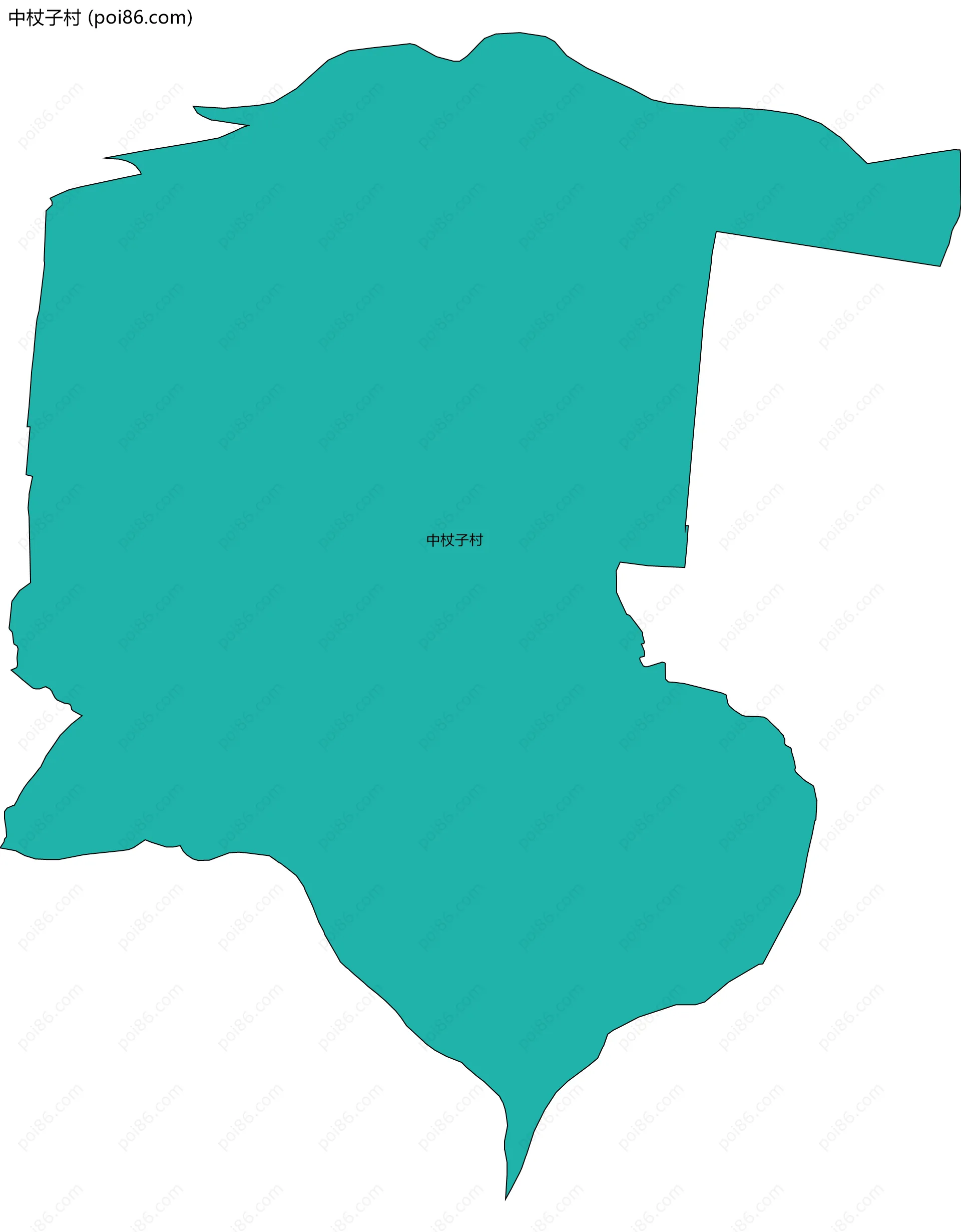 中杖子村边界地图