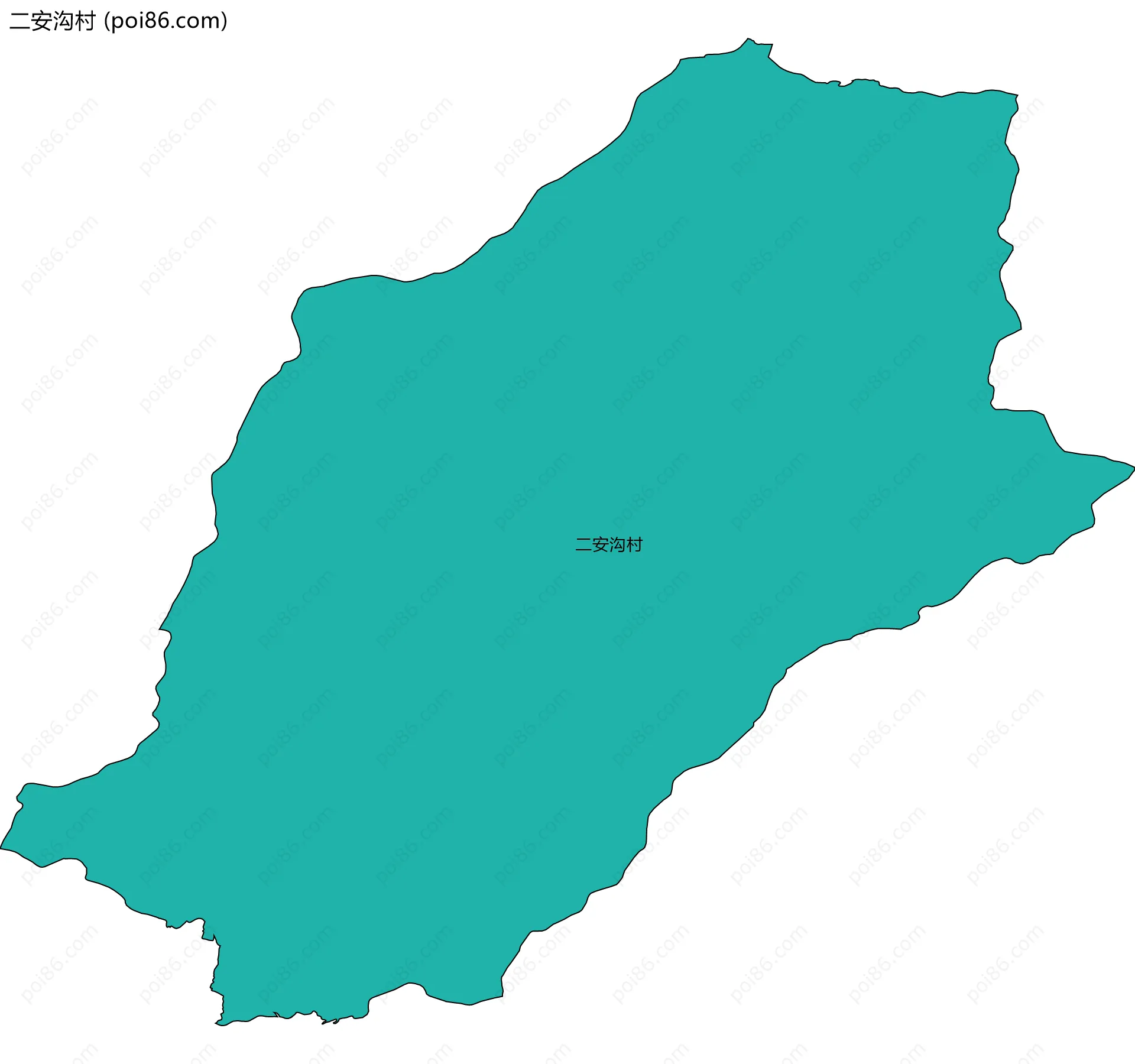 二安沟村边界地图