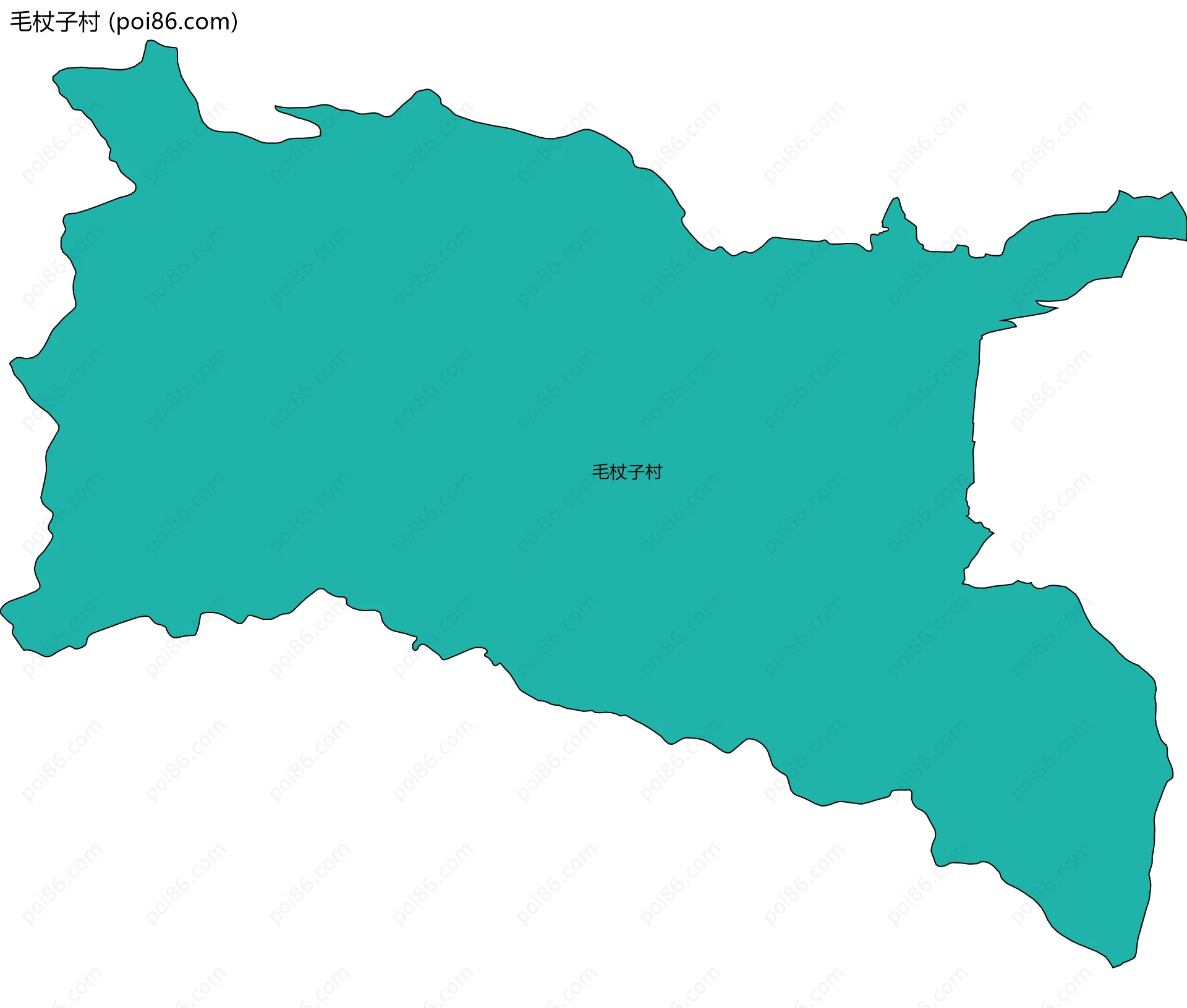 毛杖子村边界地图