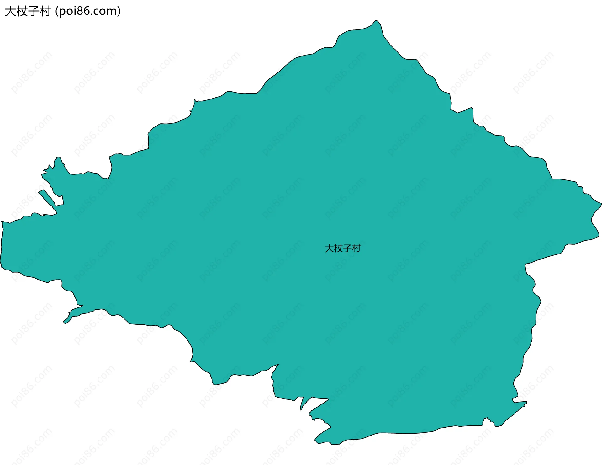 大杖子村边界地图