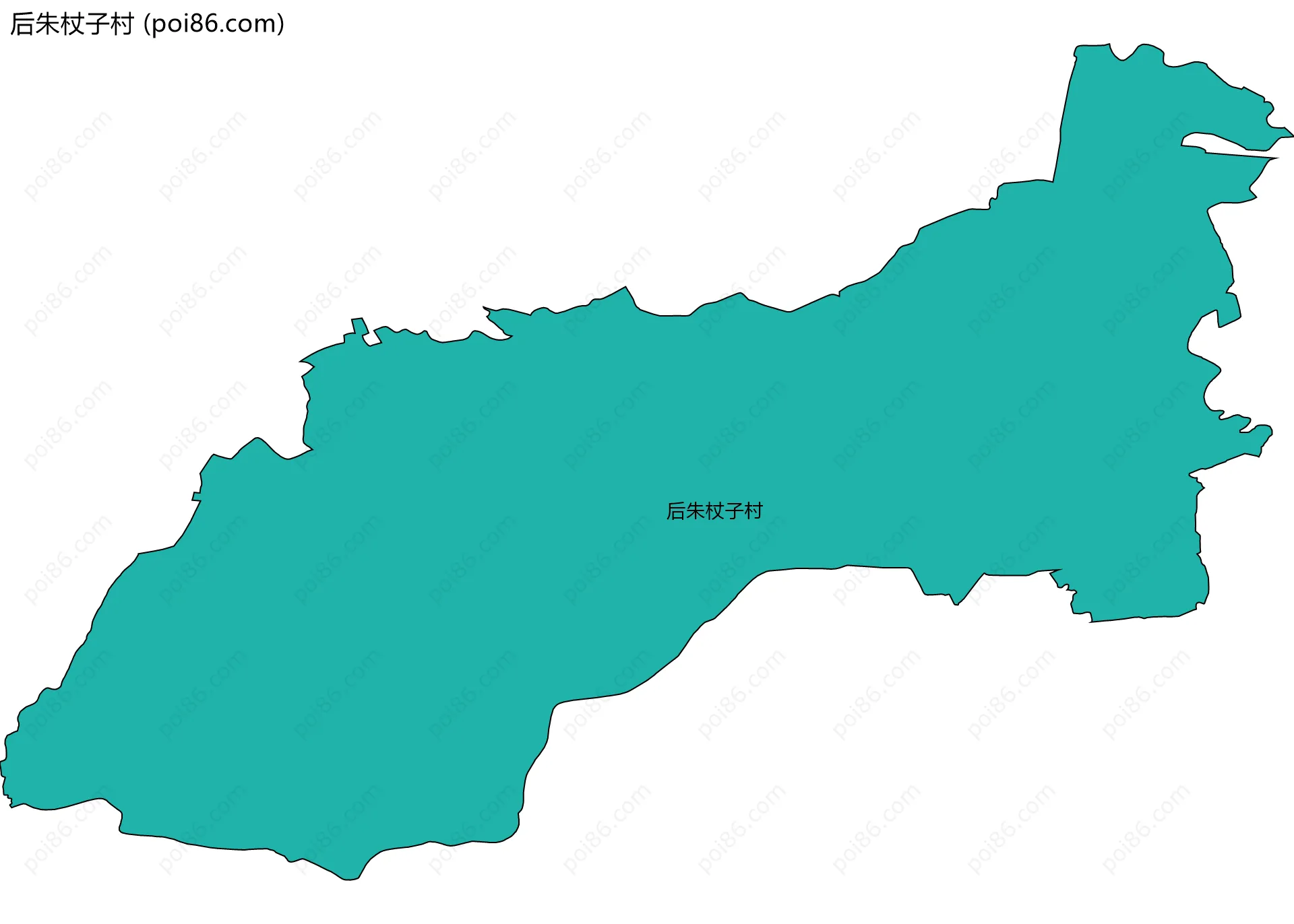 后朱杖子村边界地图