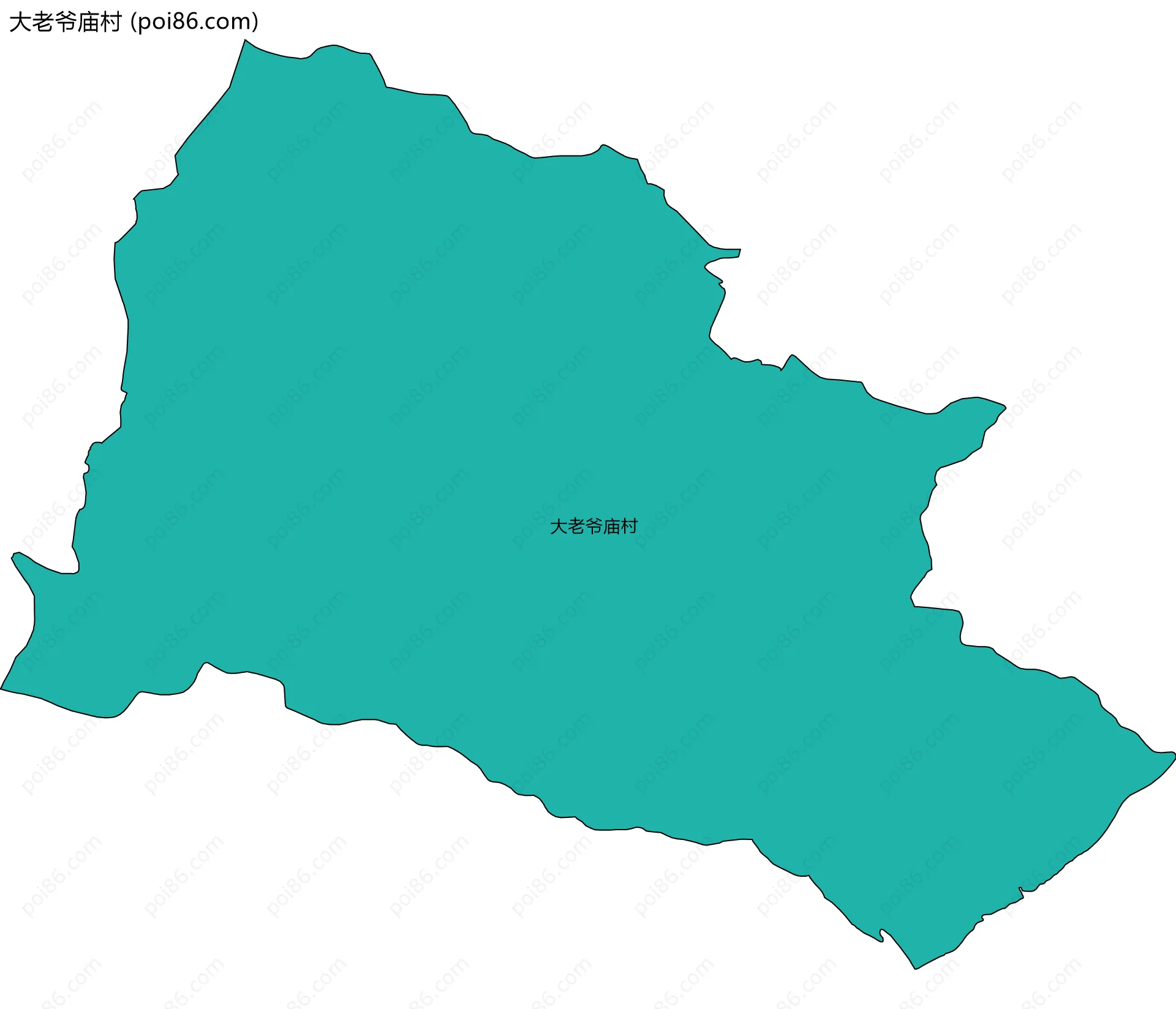大老爷庙村边界地图