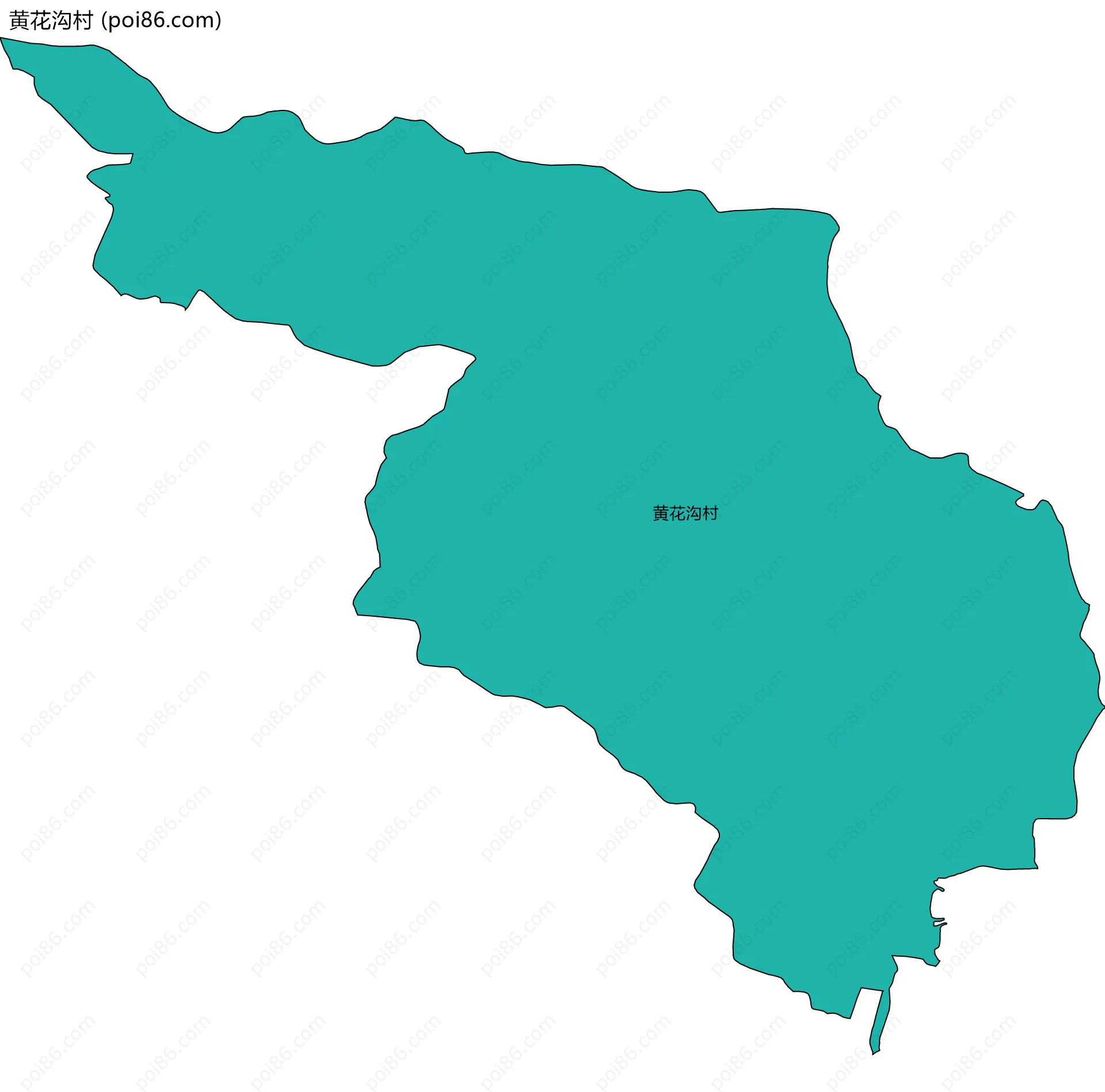 黄花沟村边界地图