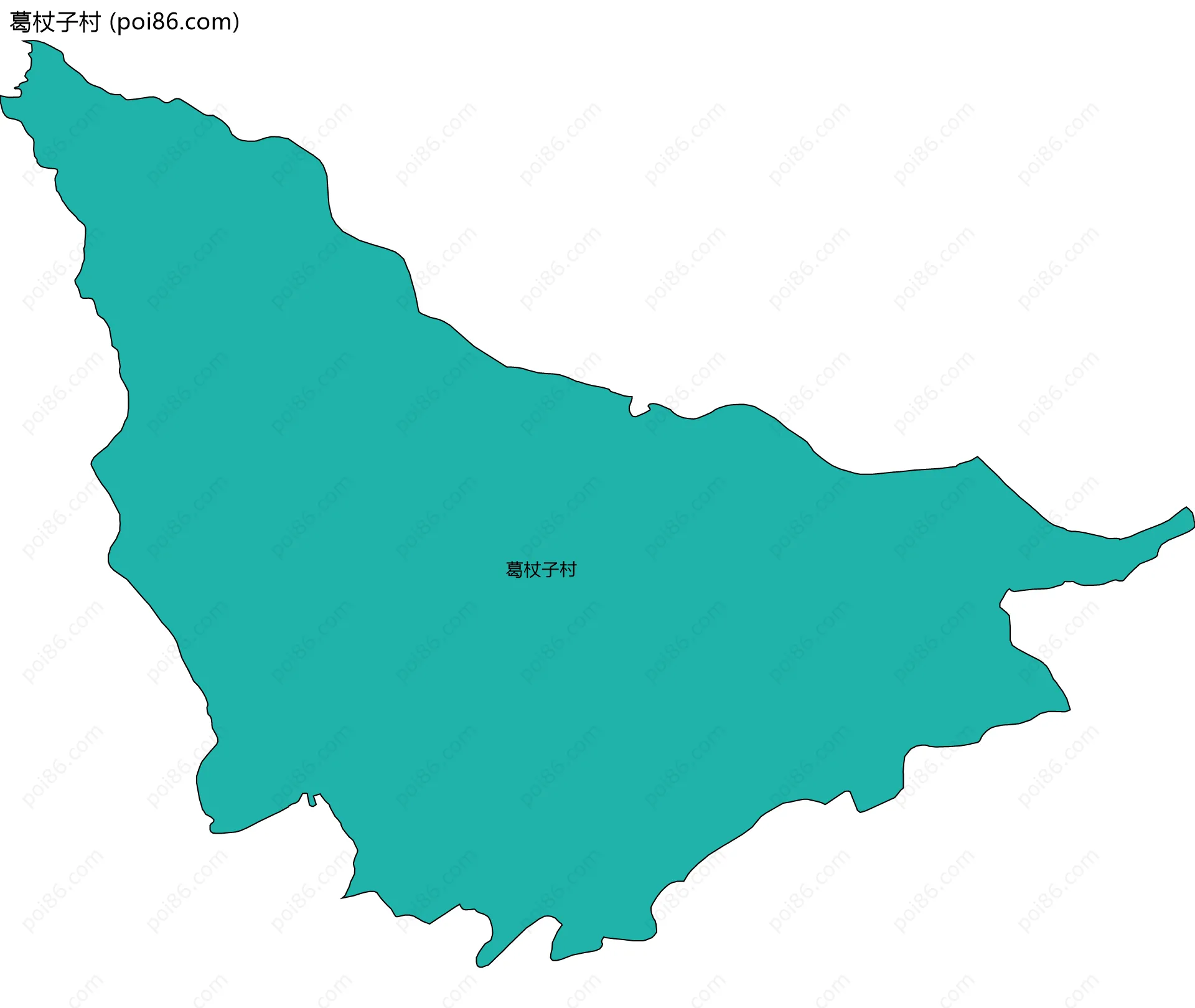葛杖子村边界地图