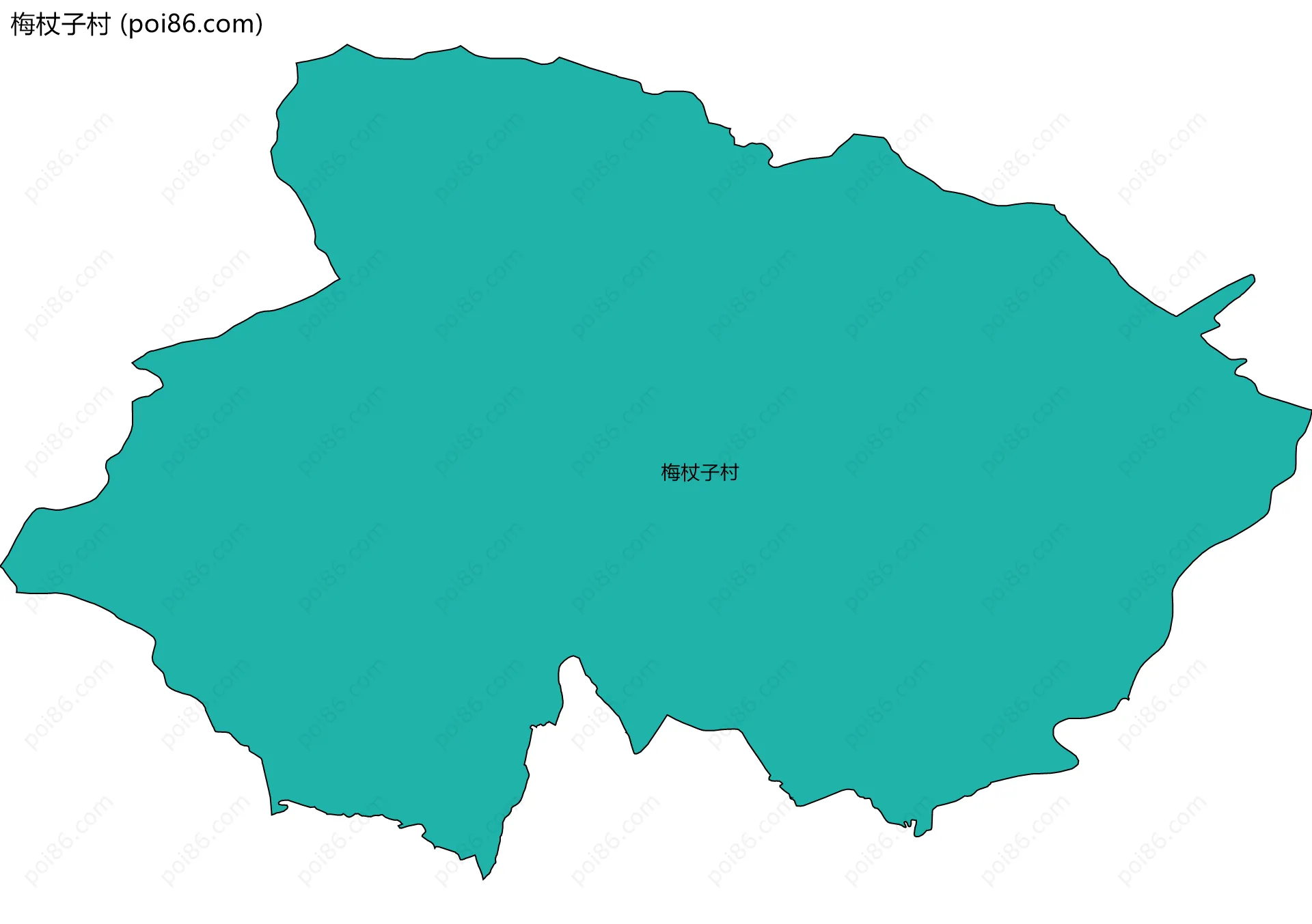 梅杖子村边界地图