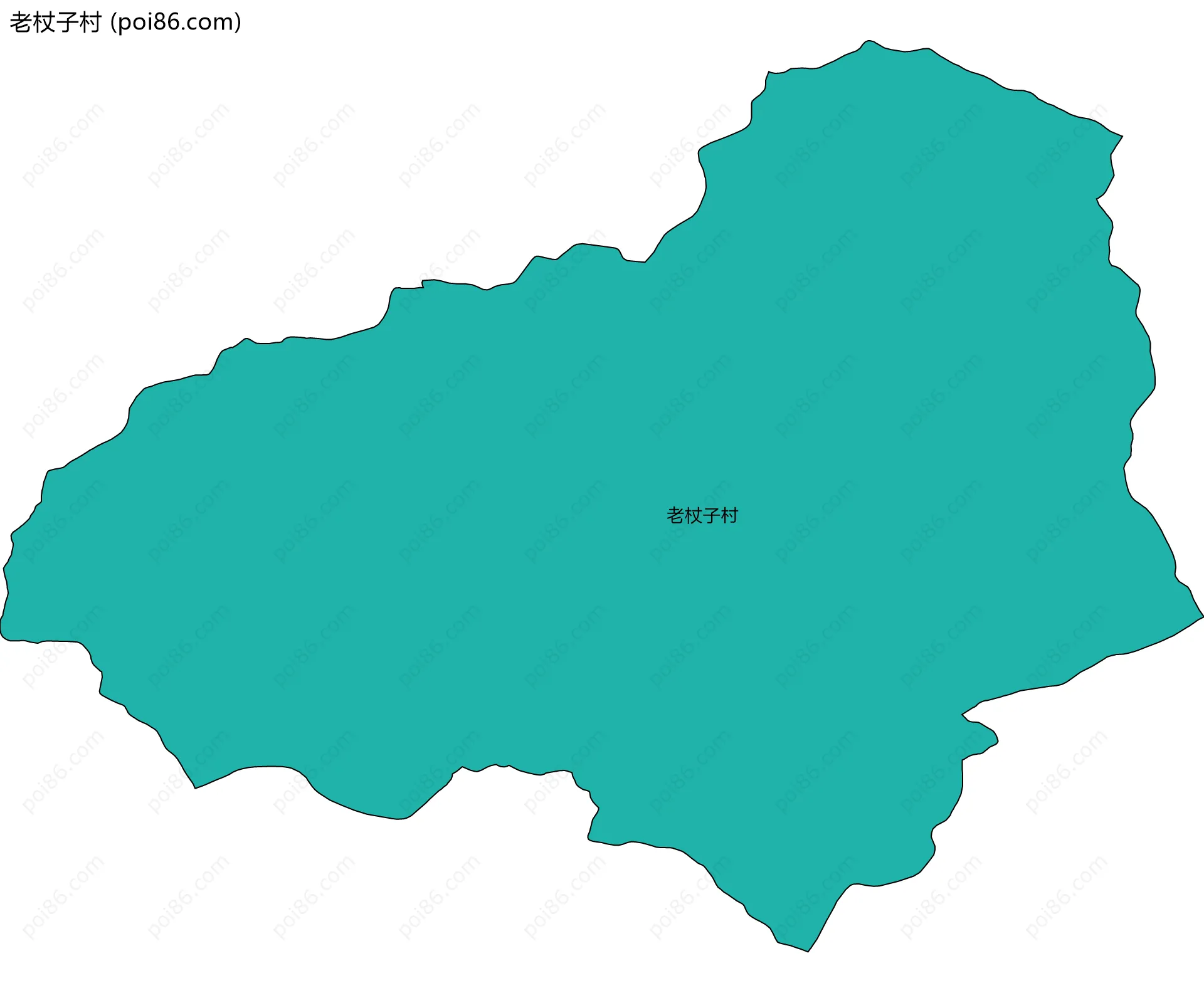 老杖子村边界地图