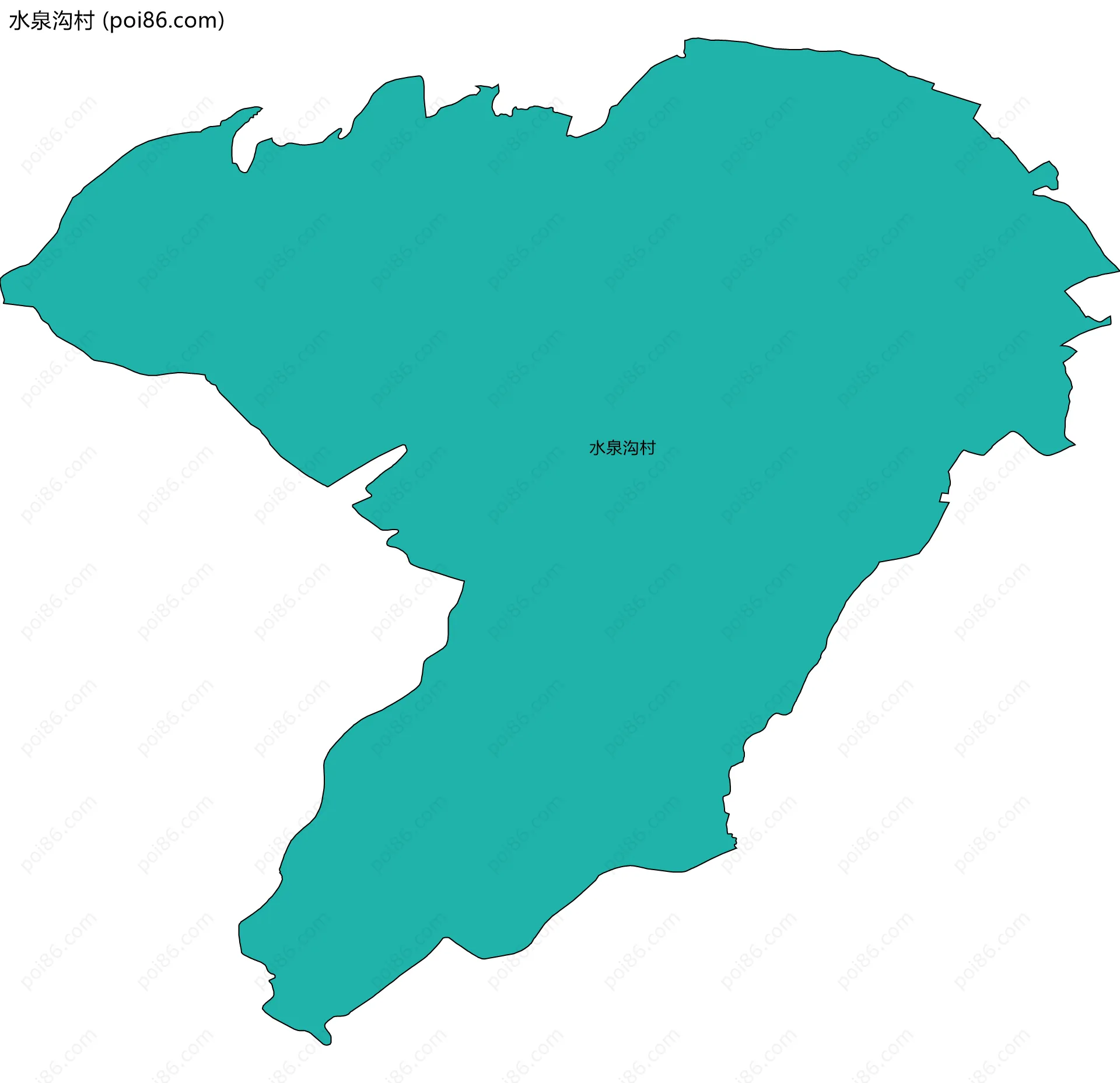 水泉沟村边界地图