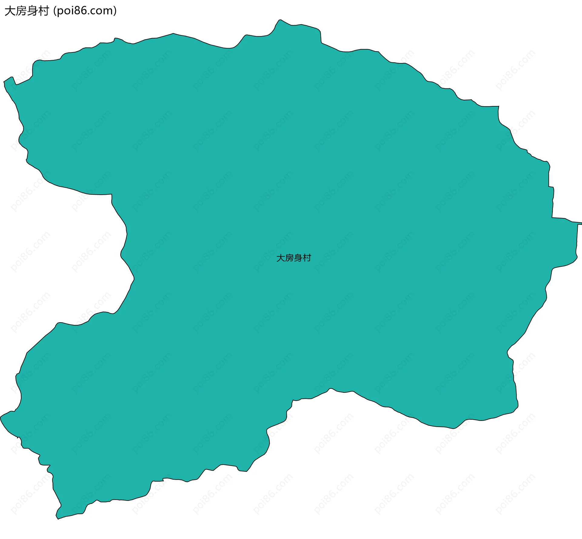 大房身村边界地图