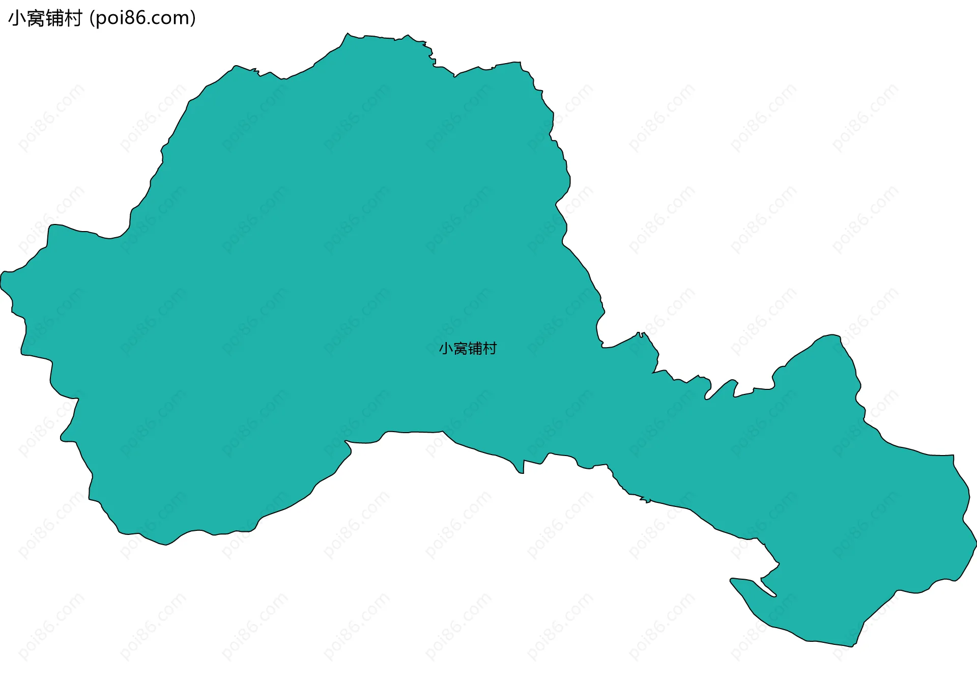 小窝铺村边界地图