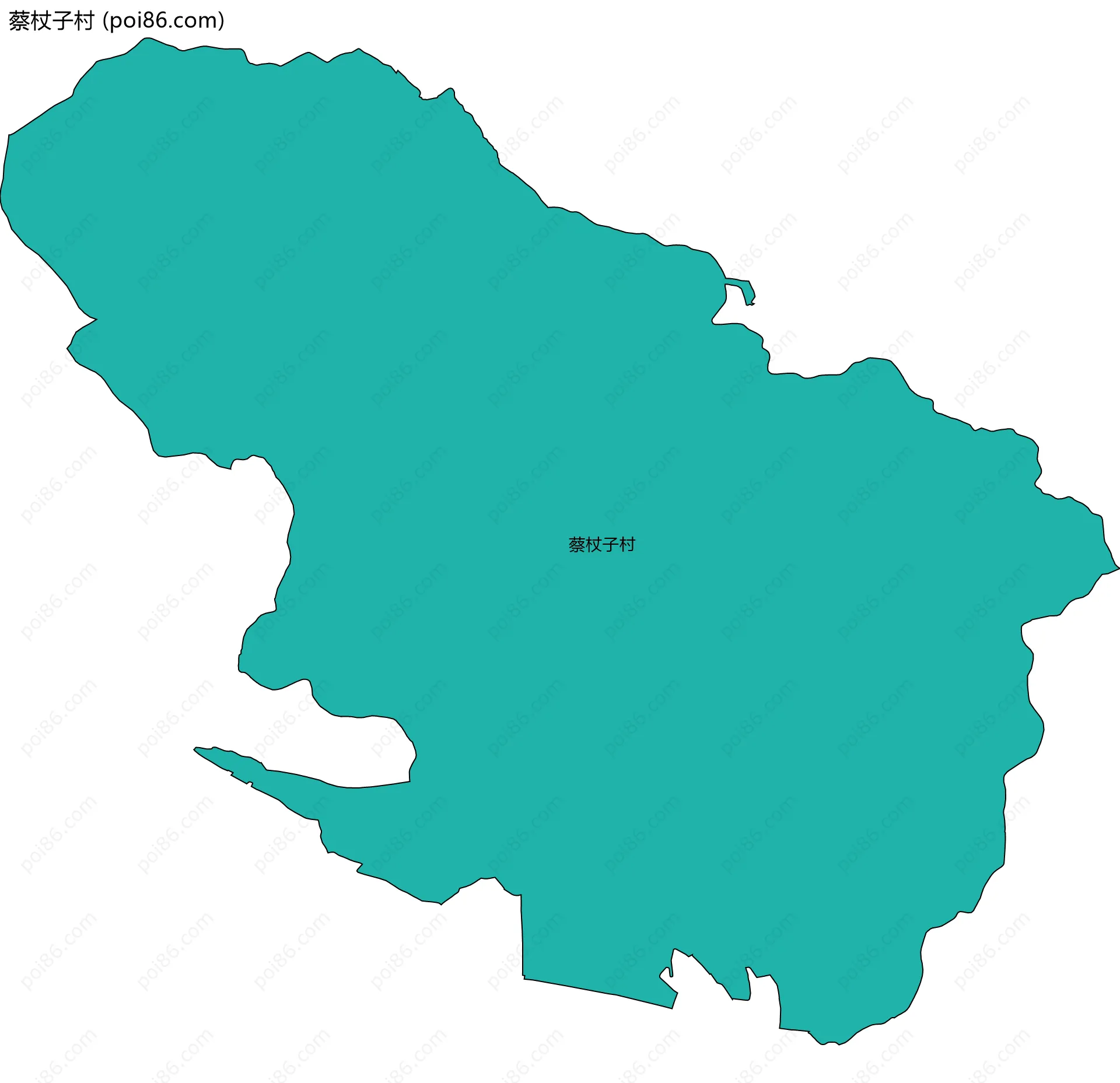 蔡杖子村边界地图