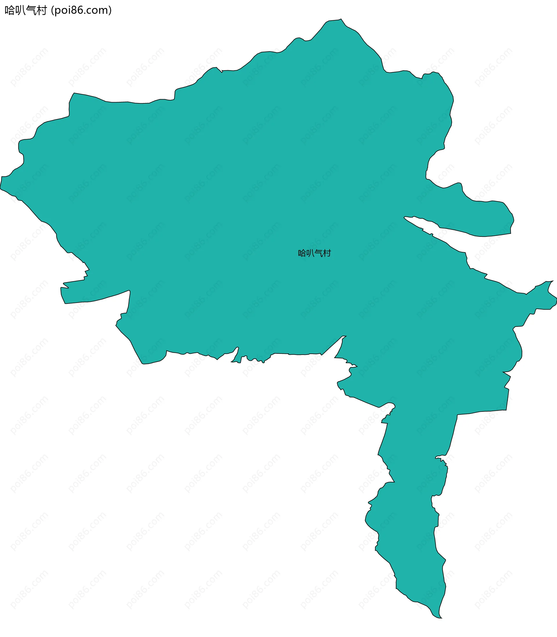 哈叭气村边界地图