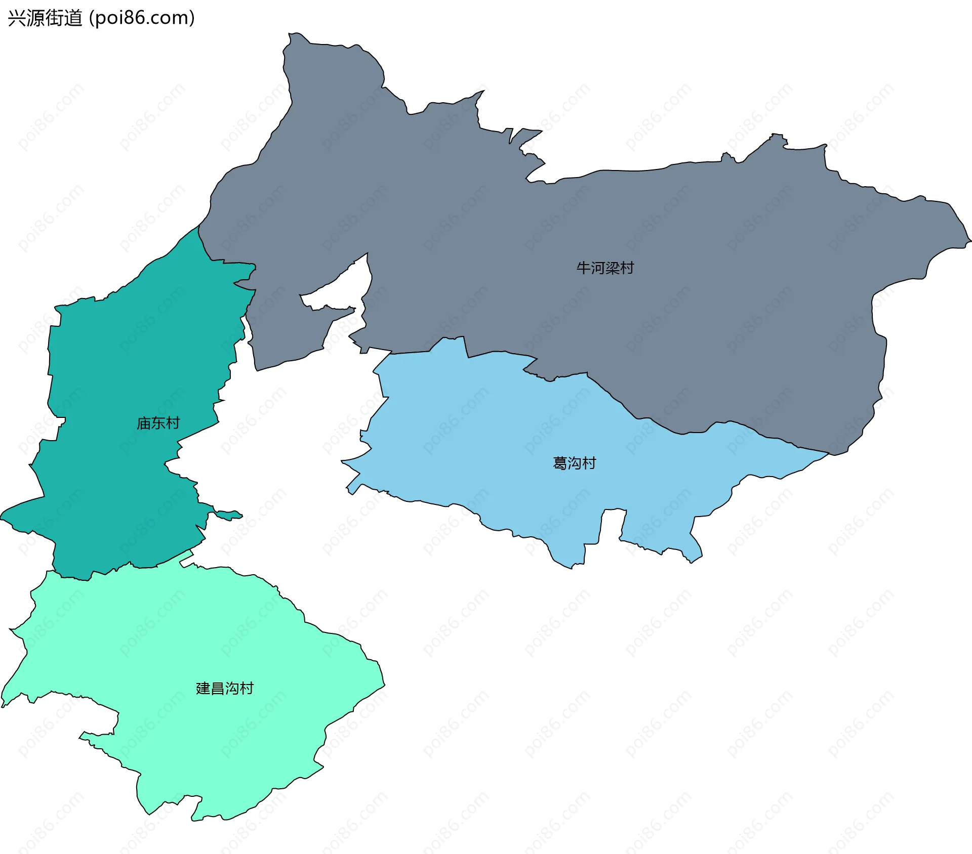 兴源街道边界地图(五级行政区划)