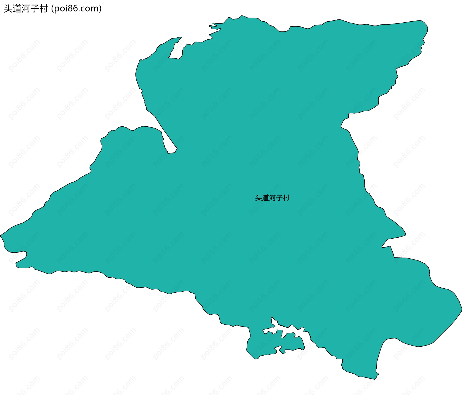 头道河子村边界地图