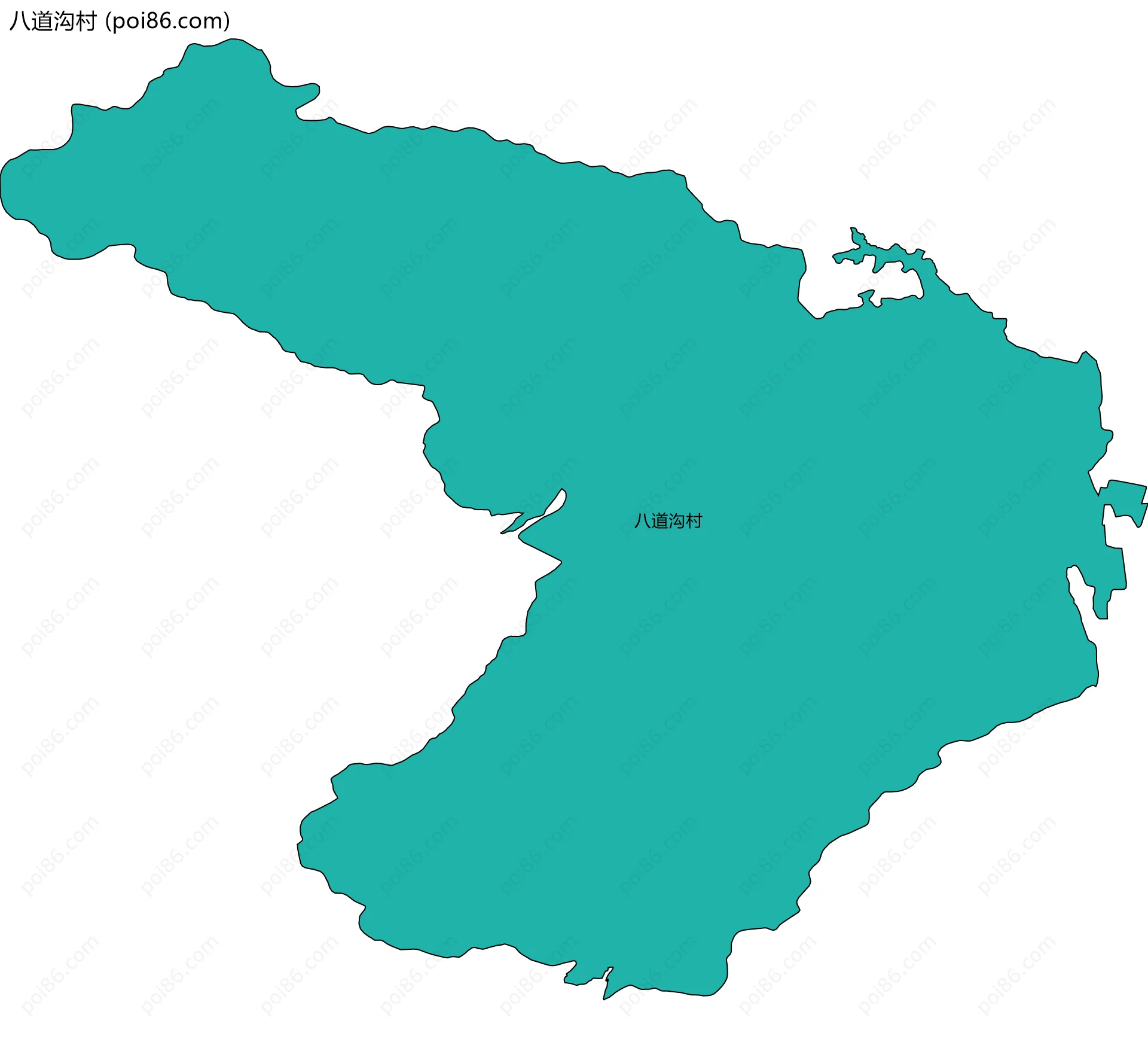 八道沟村边界地图