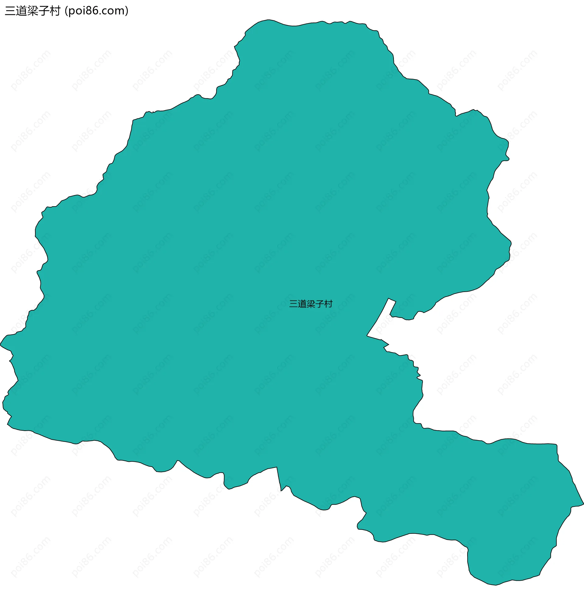 三道梁子村边界地图