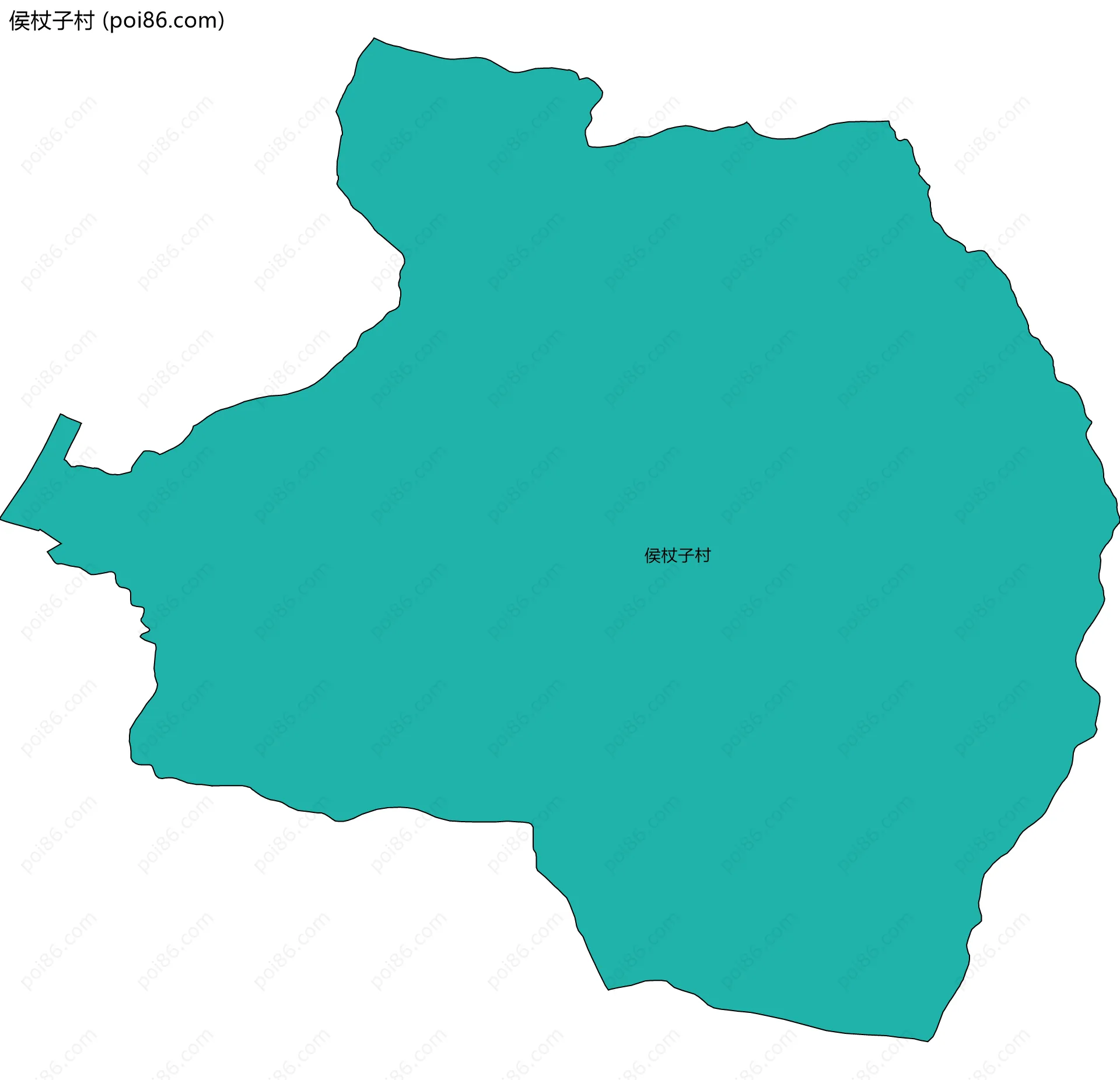 侯杖子村边界地图