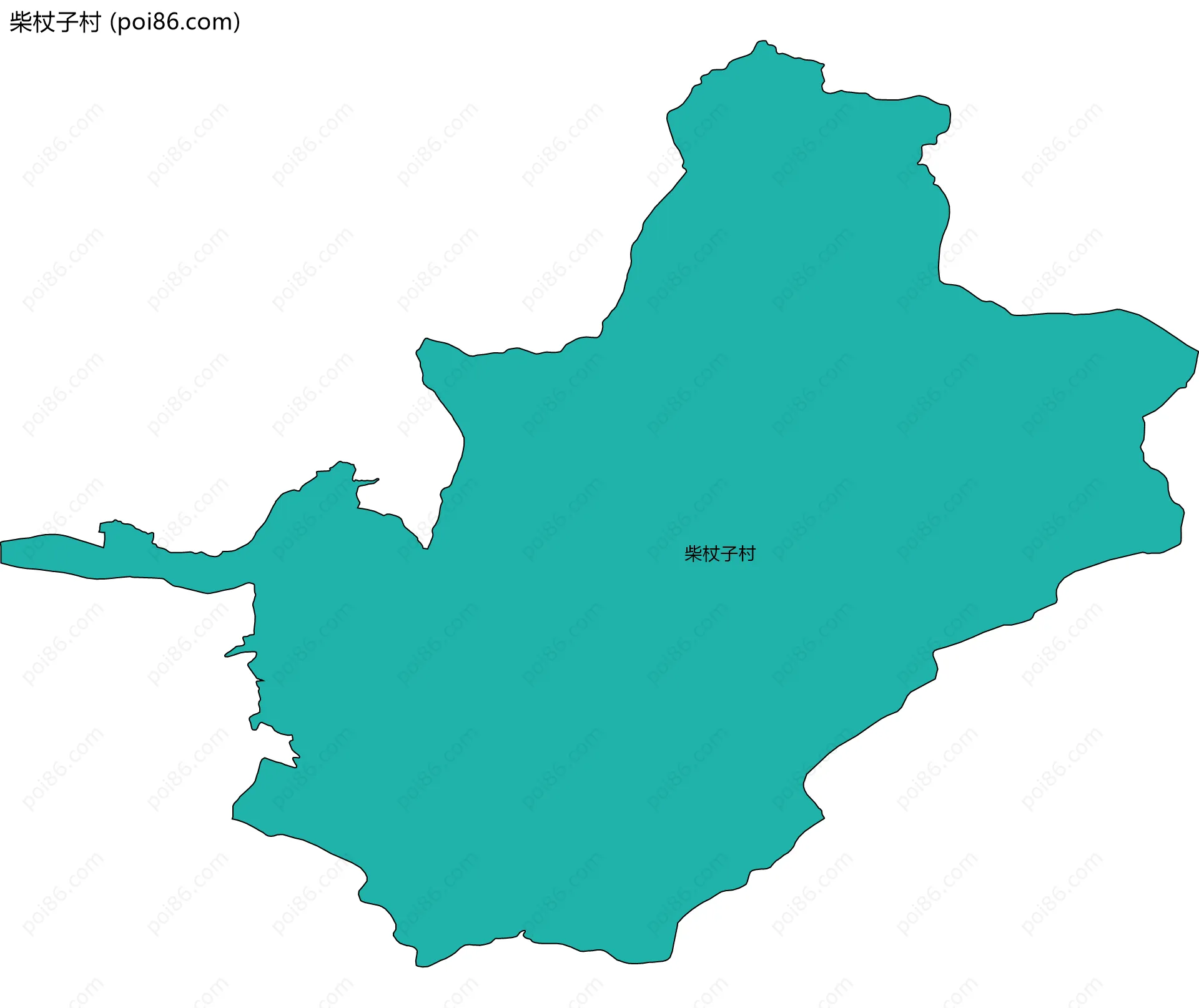柴杖子村边界地图