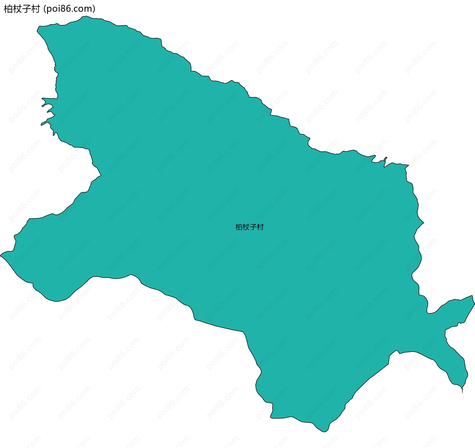 柏杖子村边界地图