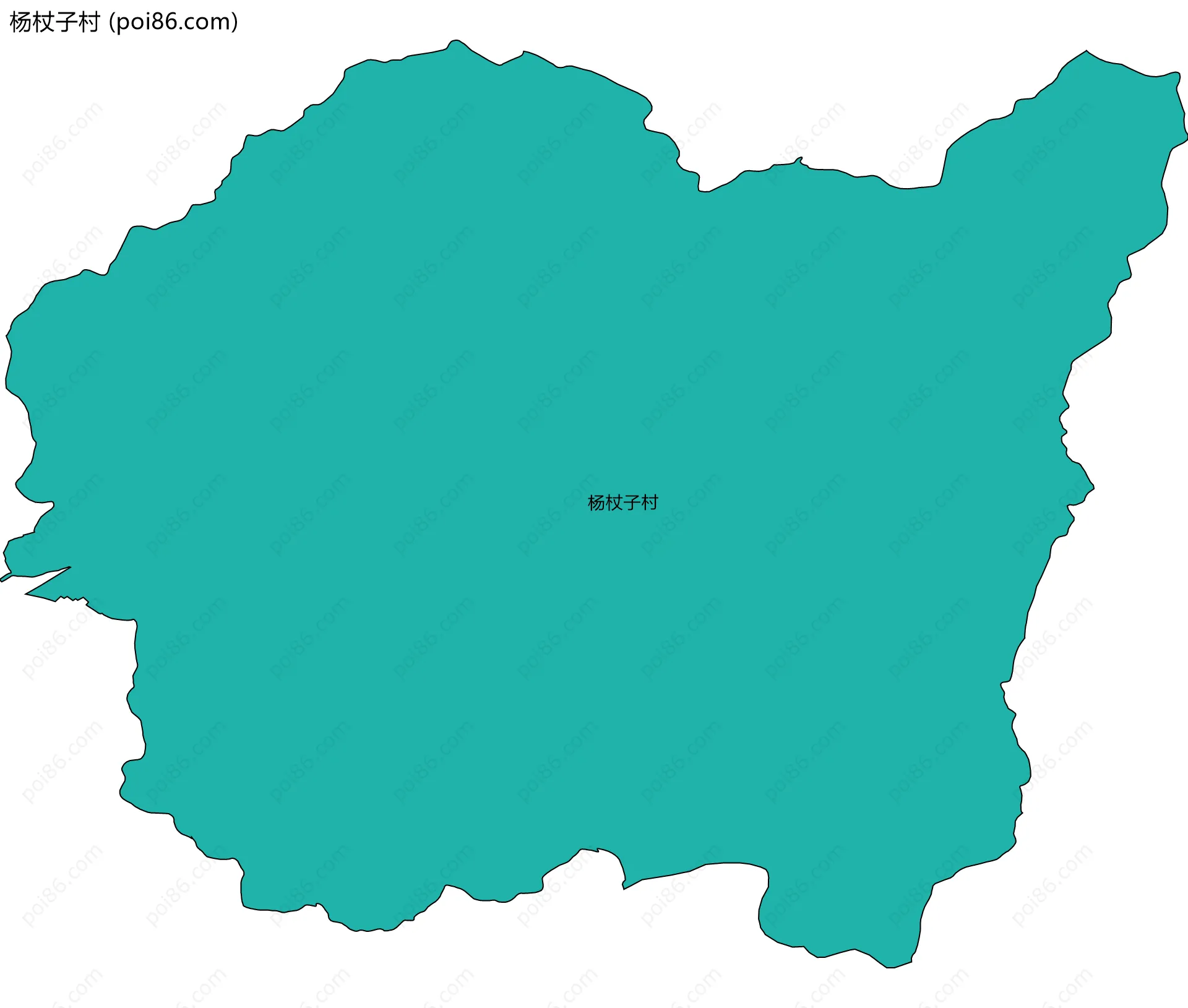 杨杖子村边界地图