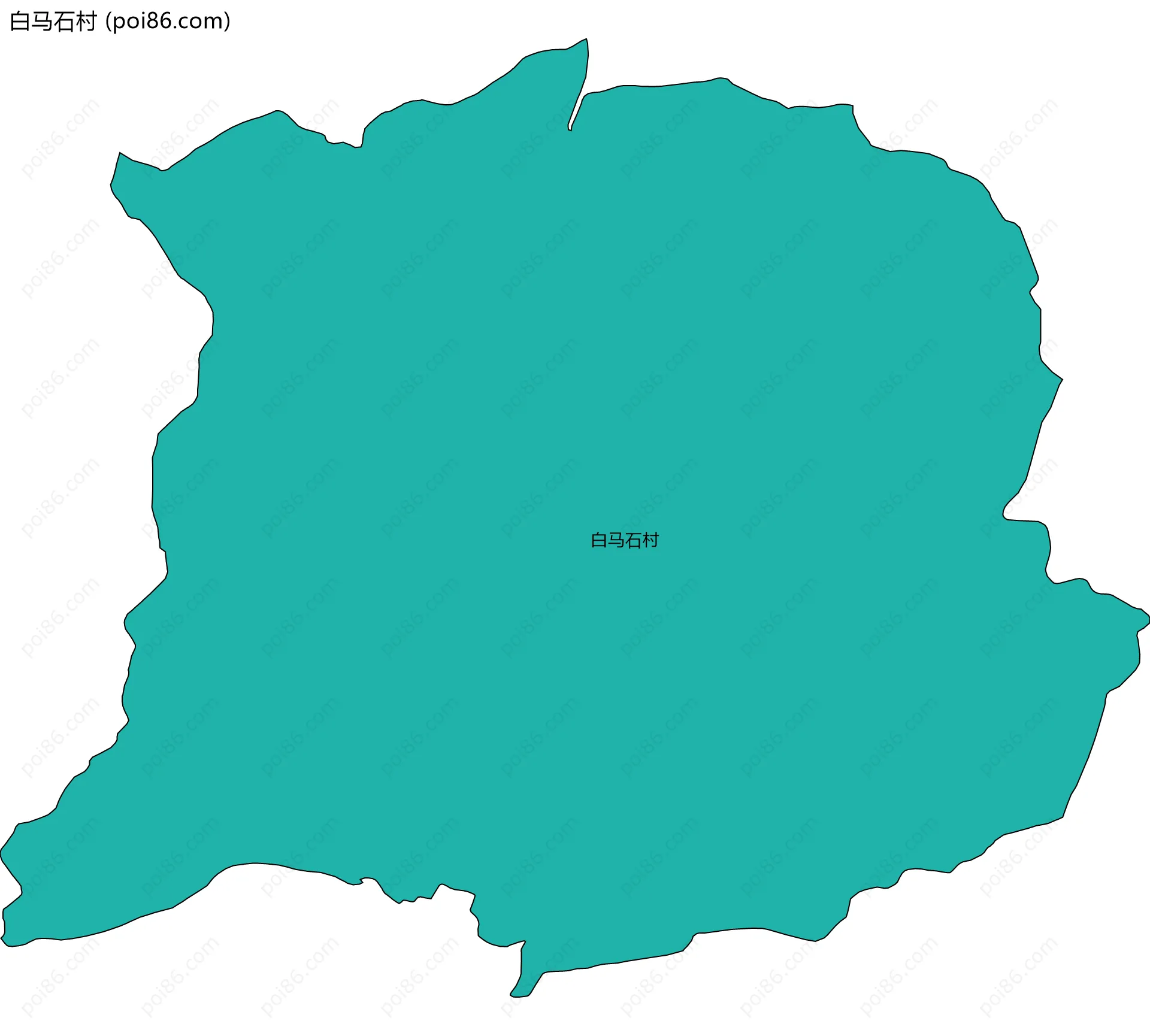 白马石村边界地图