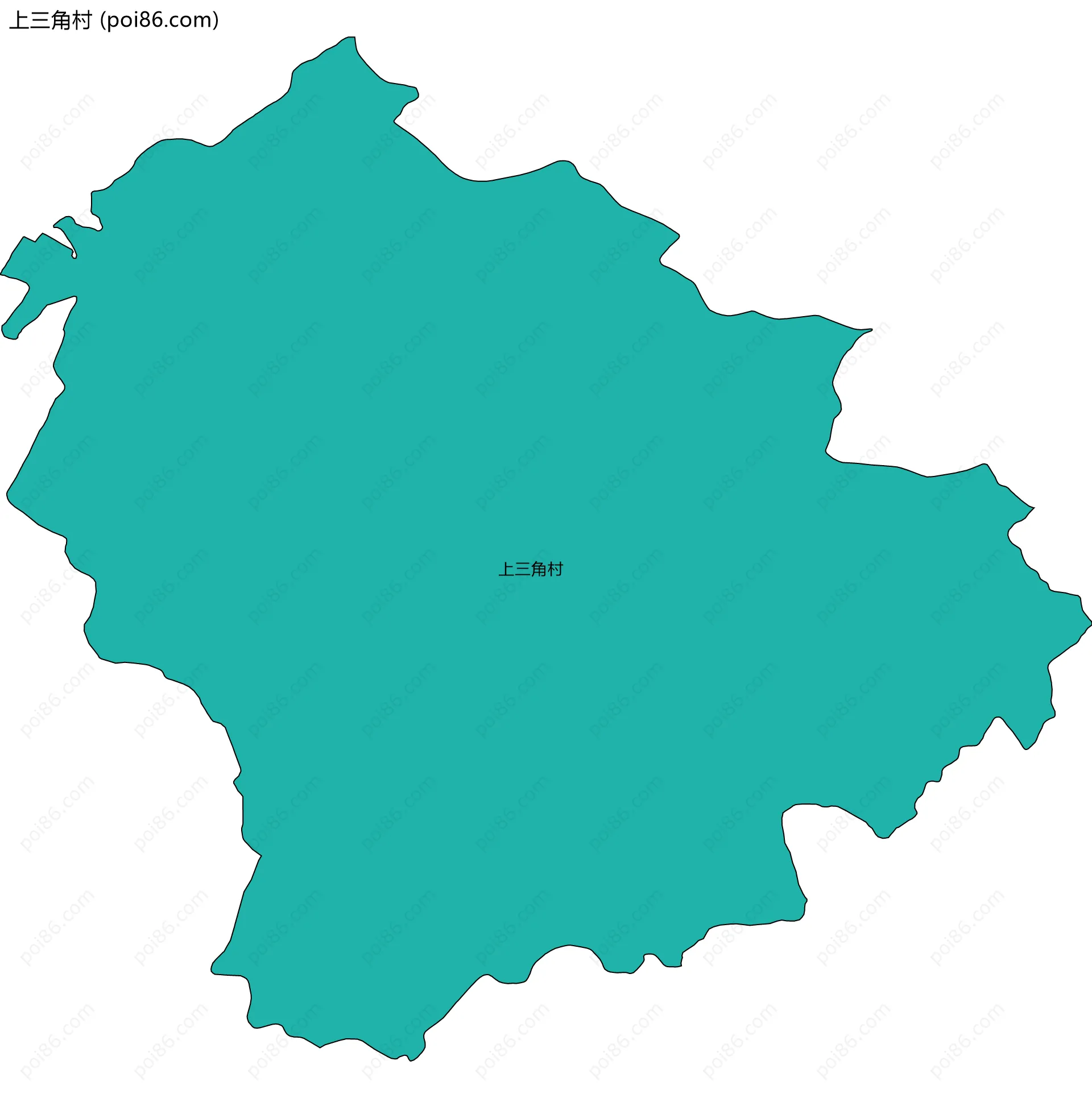 上三角村边界地图